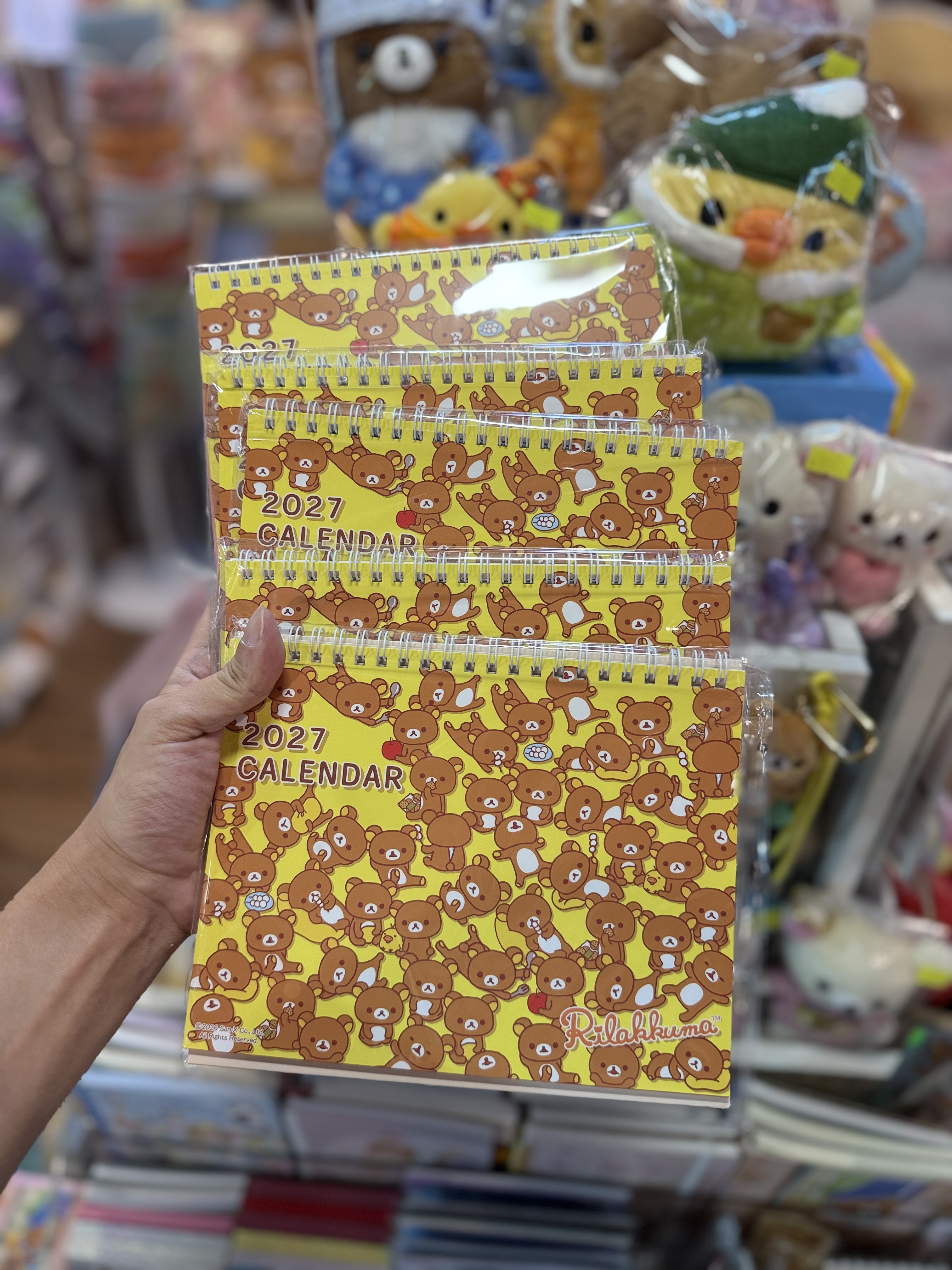 《現貨》全新日本Lawson 限定 rilakkuma 2027年日版座枱月曆 附送貼紙