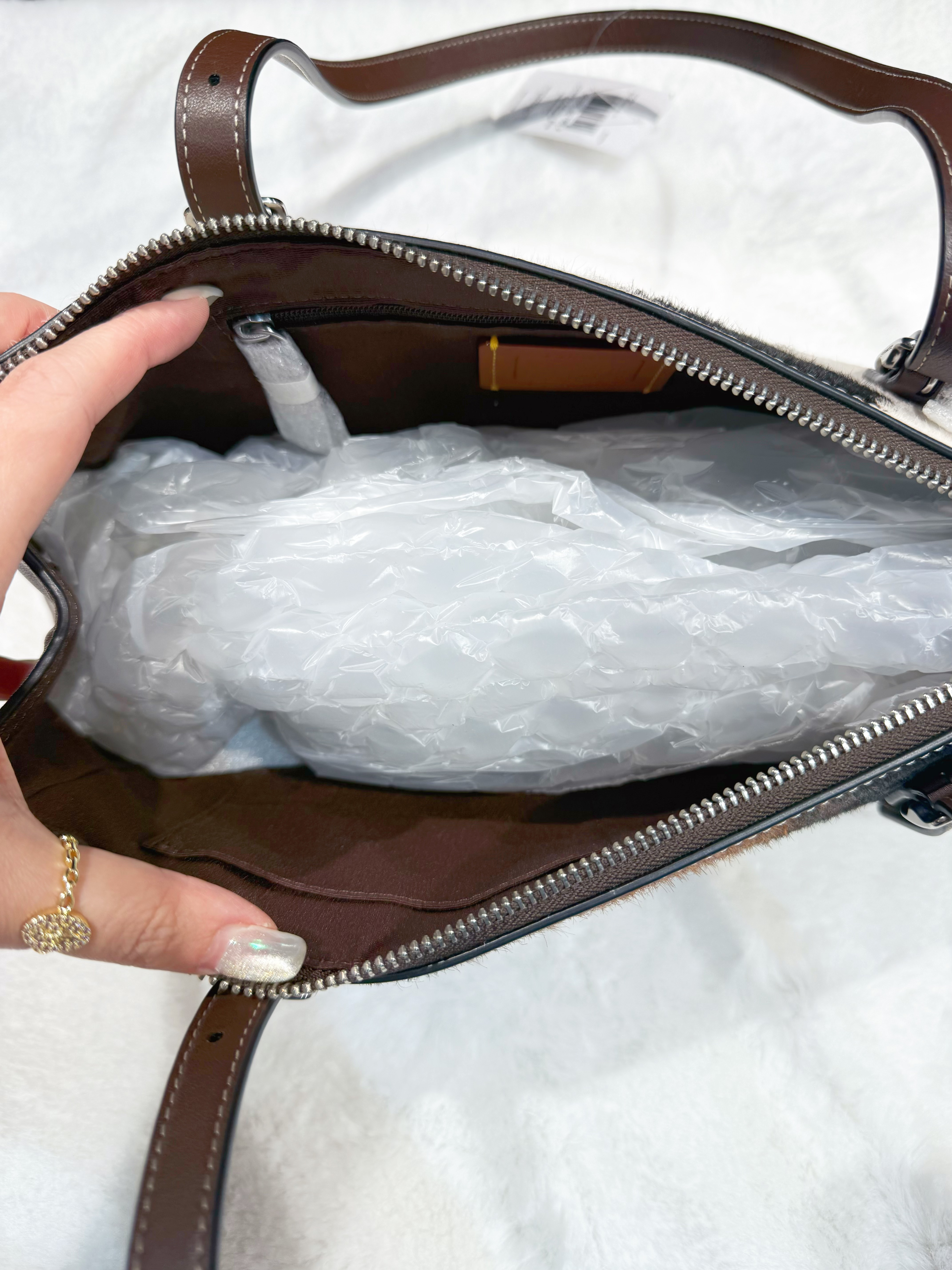 Coach Ashton shoulder bag cow print/haircalf