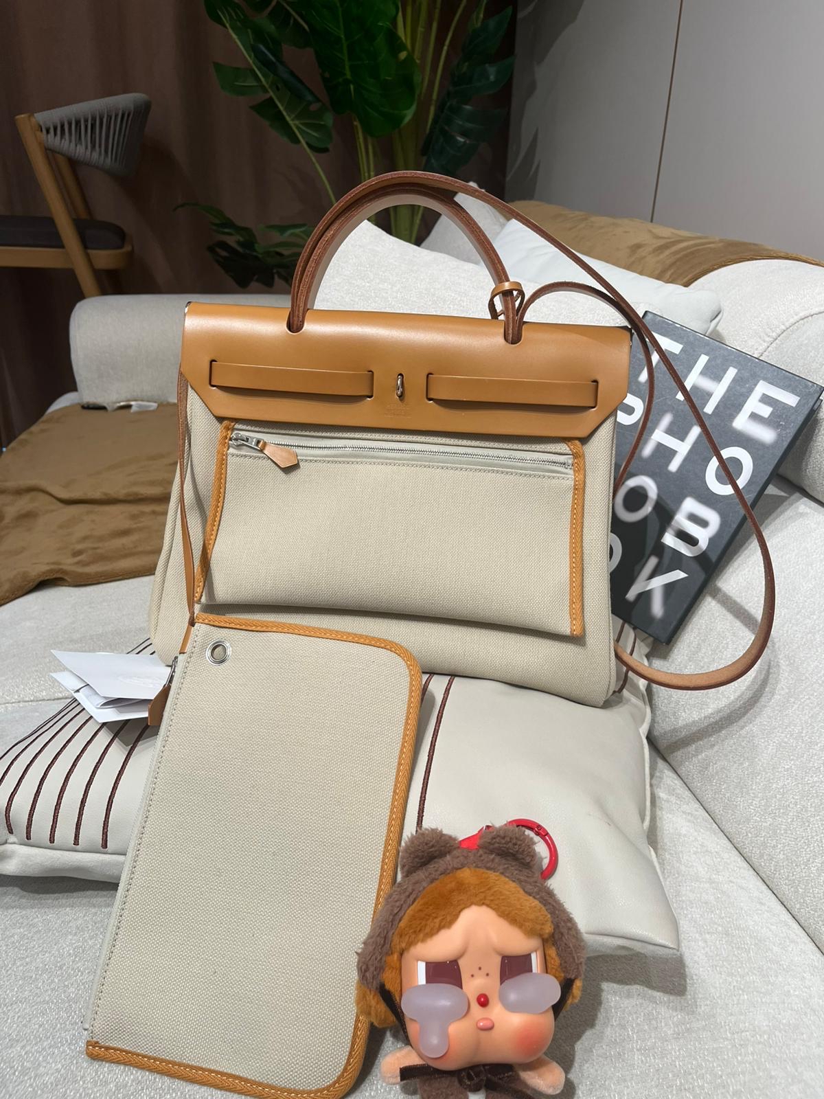 Hermes HERBAG 31,STAMP U,Beton  100%Authentic,98%New ✅收據✅鎖Key✅塵袋✅Box