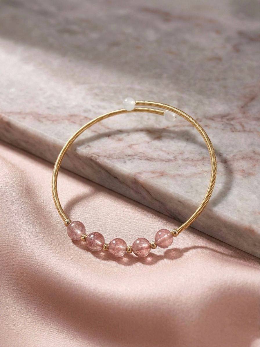 Strawberry Quartz Bangle 