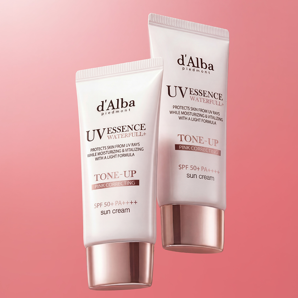 d'Alba Waterfull Tone-up Sun Cream Pink 水光提亮素顏防曬霜SPF50+ PA++++ 65ml+65ml | Olive Young優惠套裝