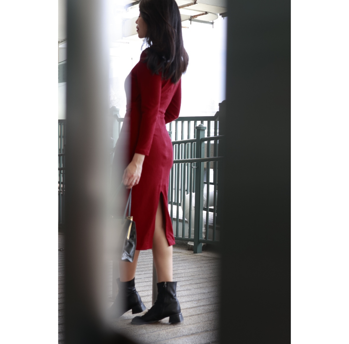 (Custom-Made) The Winter Muse Jacquard Knit Bodycon Midi Dress - Available in various colour (FM233)