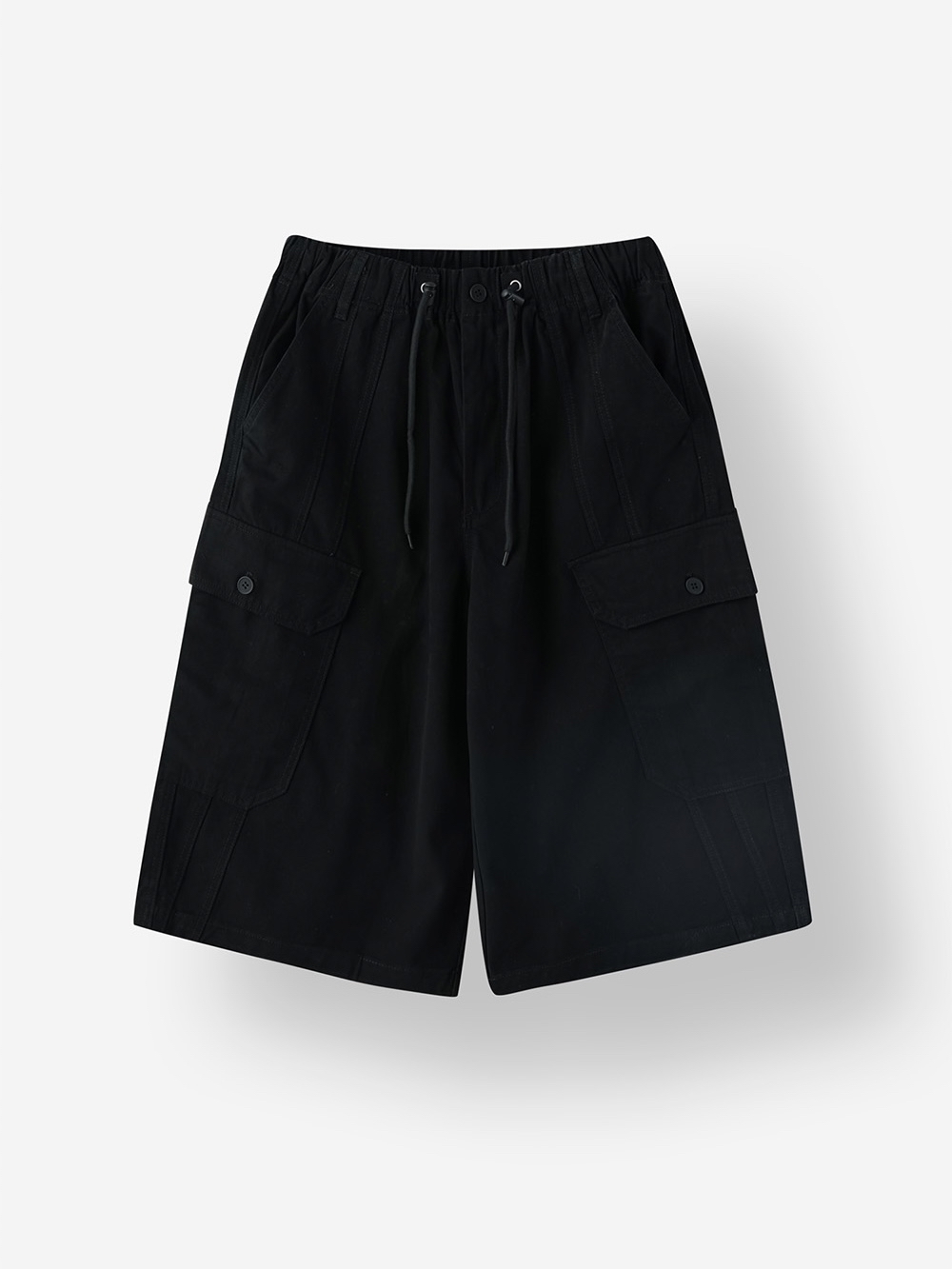 Drawstring Cotton Cargo Shorts