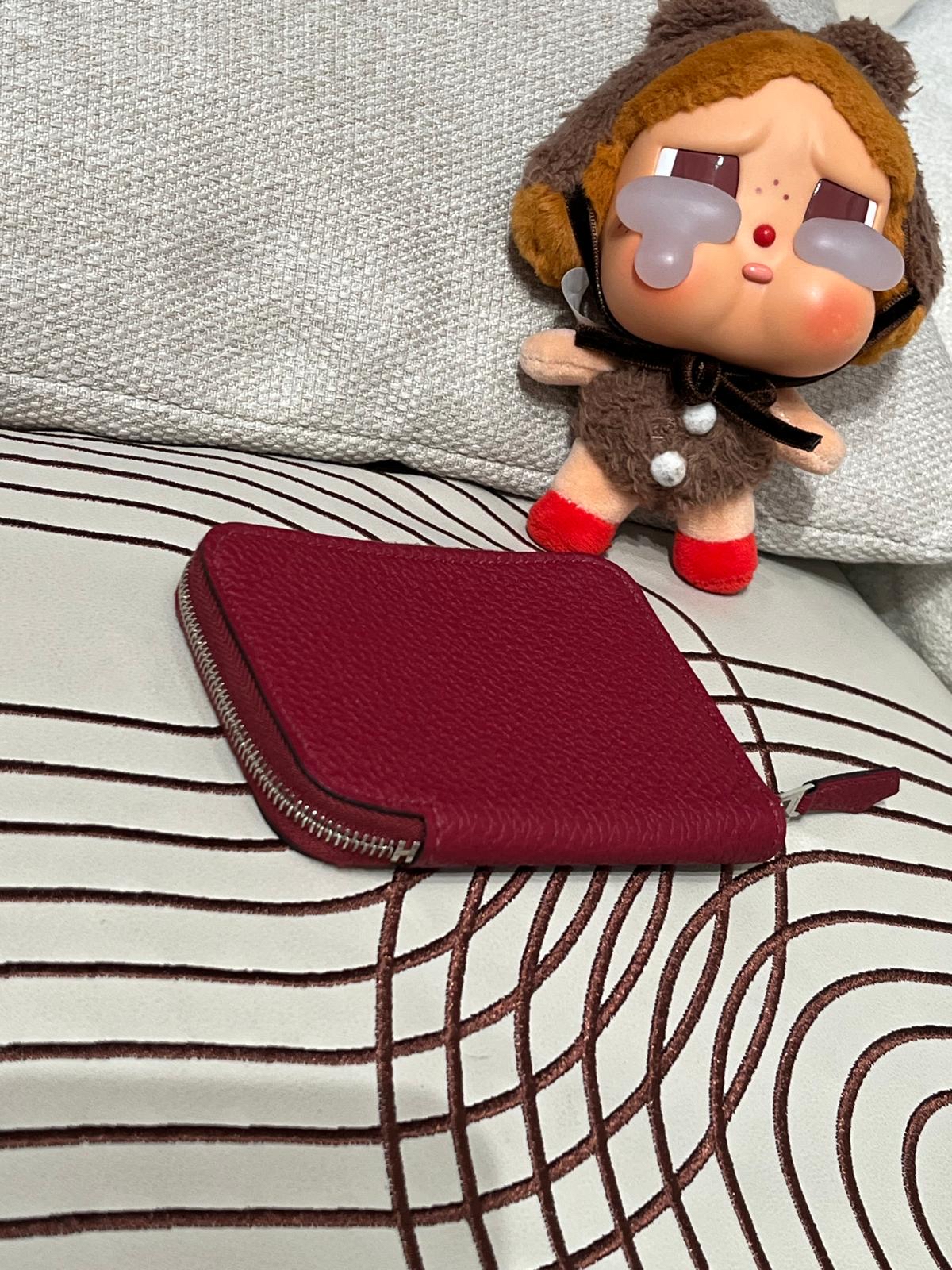 Hermes zip card holder STAMP X,牛皮 100%Authentic ,99%new