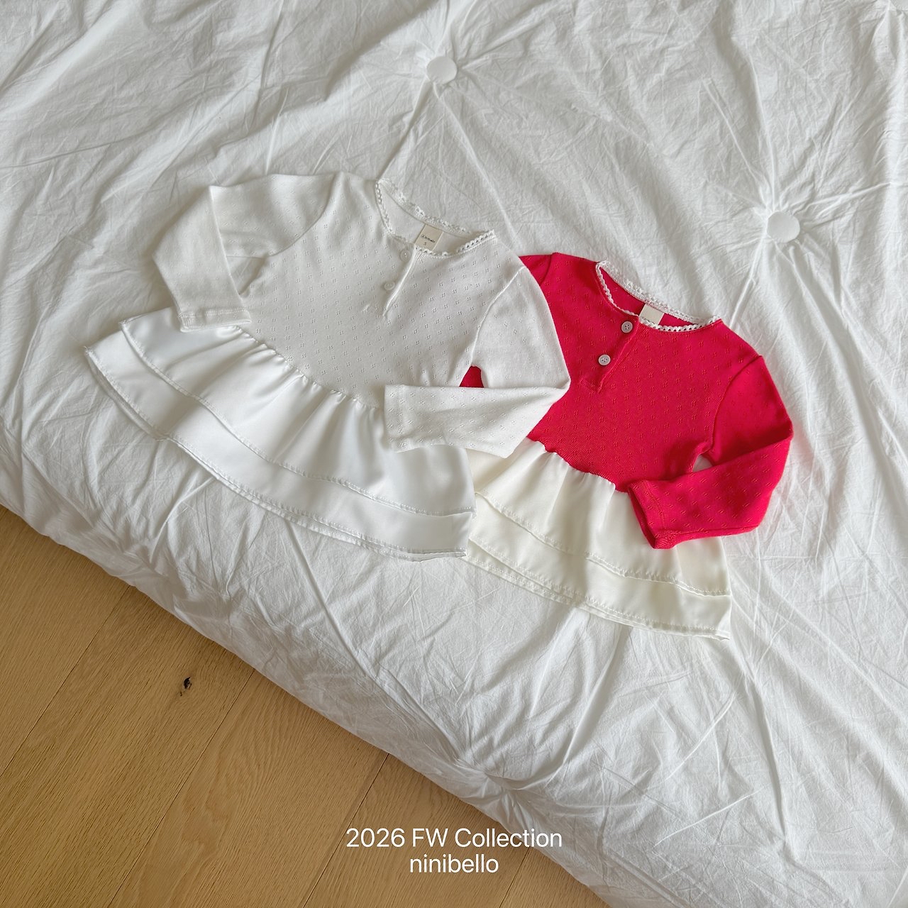 Ninibello | Eyelet Tulip Layered T-shirt 