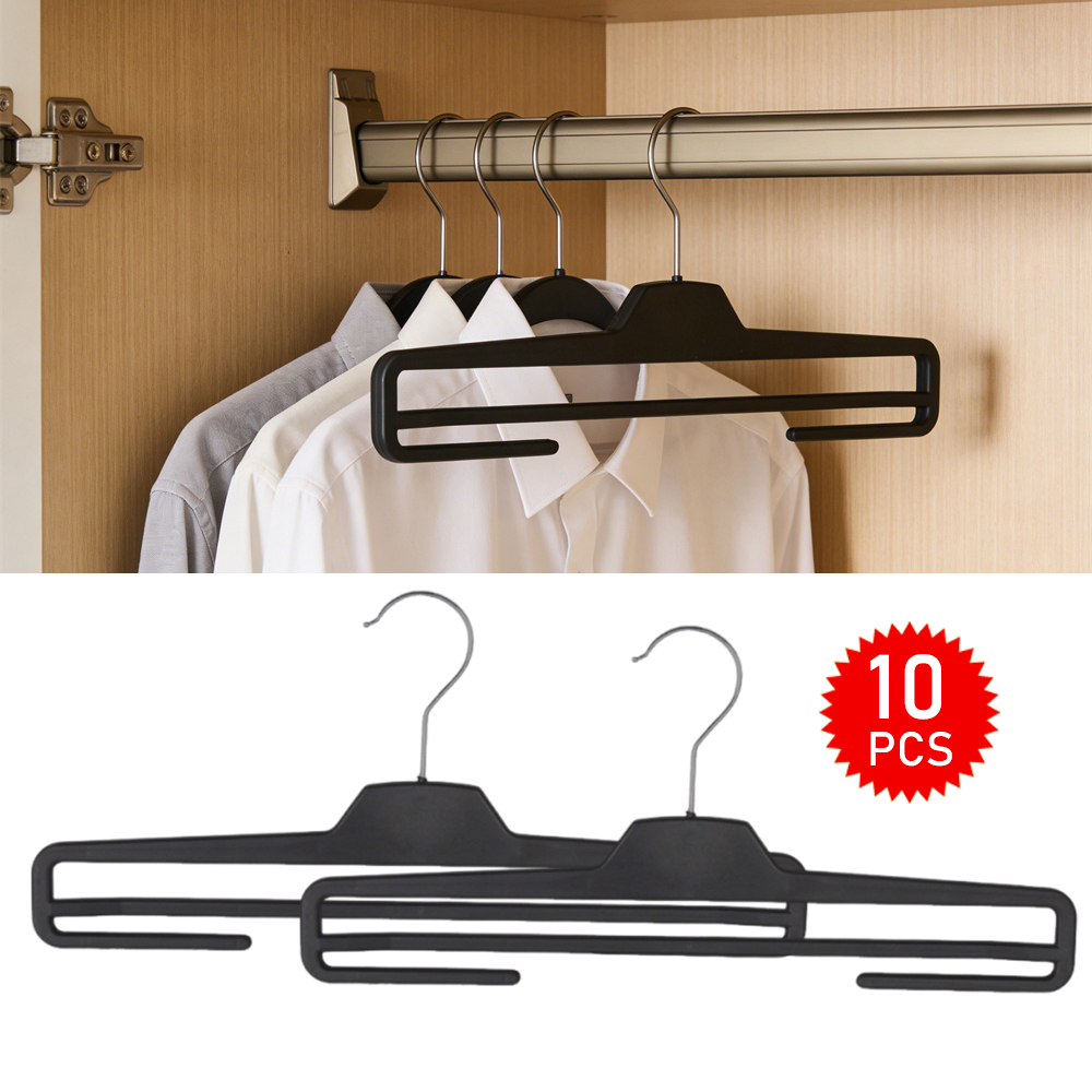 10x 多功能塑料褲架 黑色 36CM  UB0239