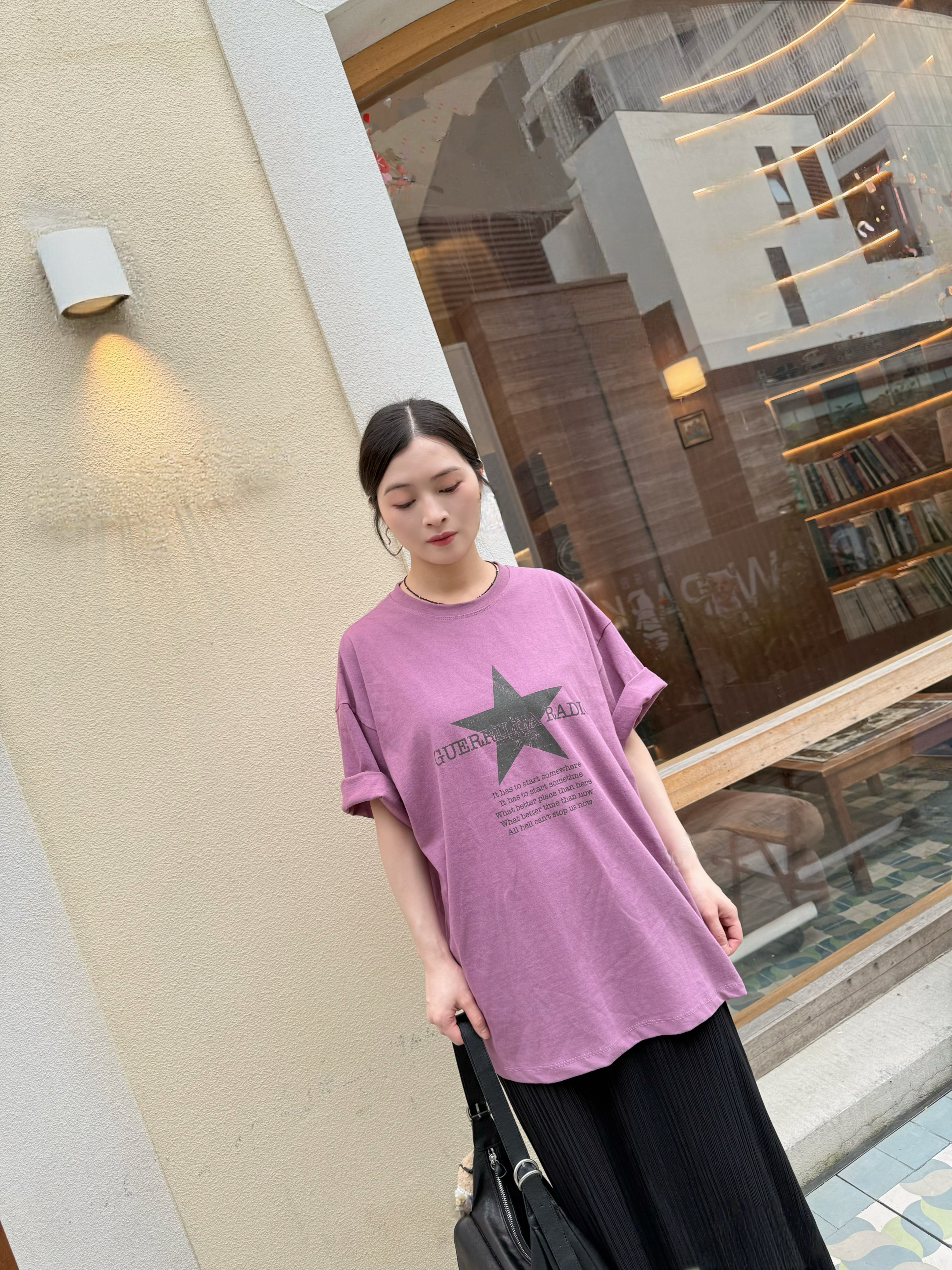 P66 洗水棉星星Tee