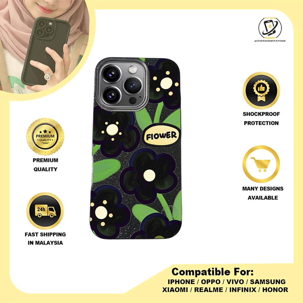 BLING CASE PHONE FOR IPHONE - DESIGN FLOWER W