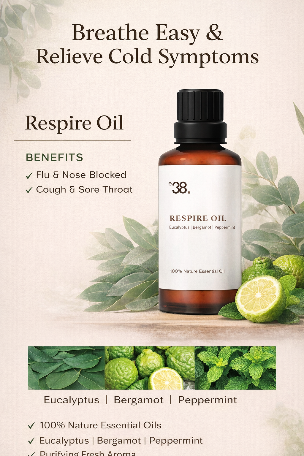 Respire Set (Respire Oil 20ml + Sanitizer 20ml)