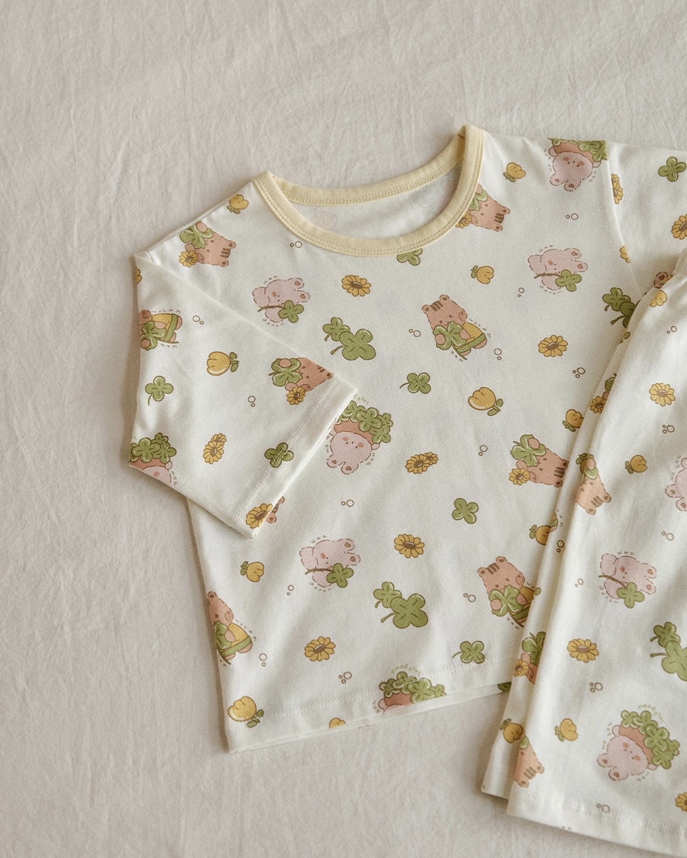 26S/S DTD夏日花草派對系列-莫代爾彈力7分袖上下套裝