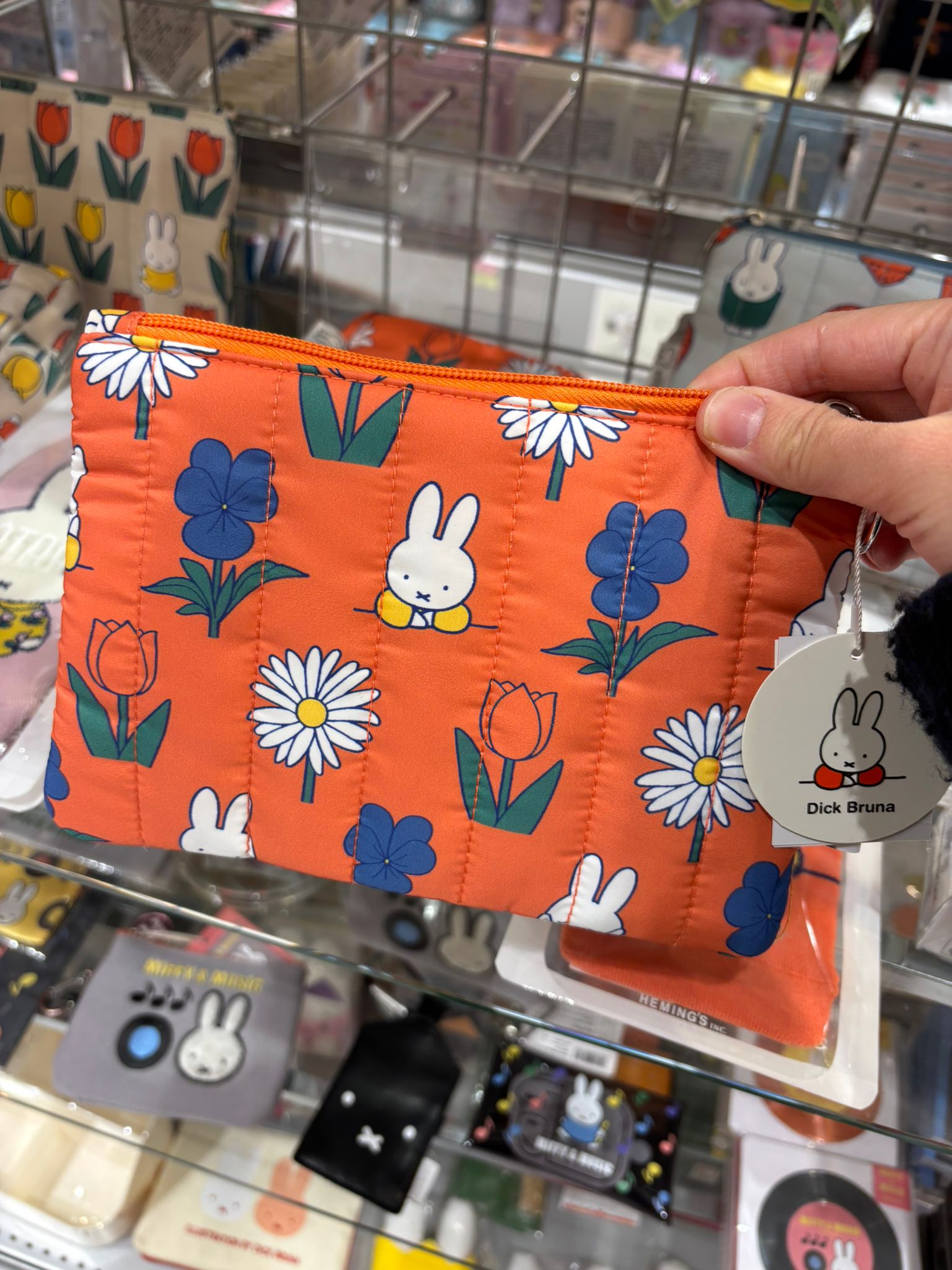 2026春夏新作 miffy 薄型絎縫平面 pouch Dick Bruna 花花