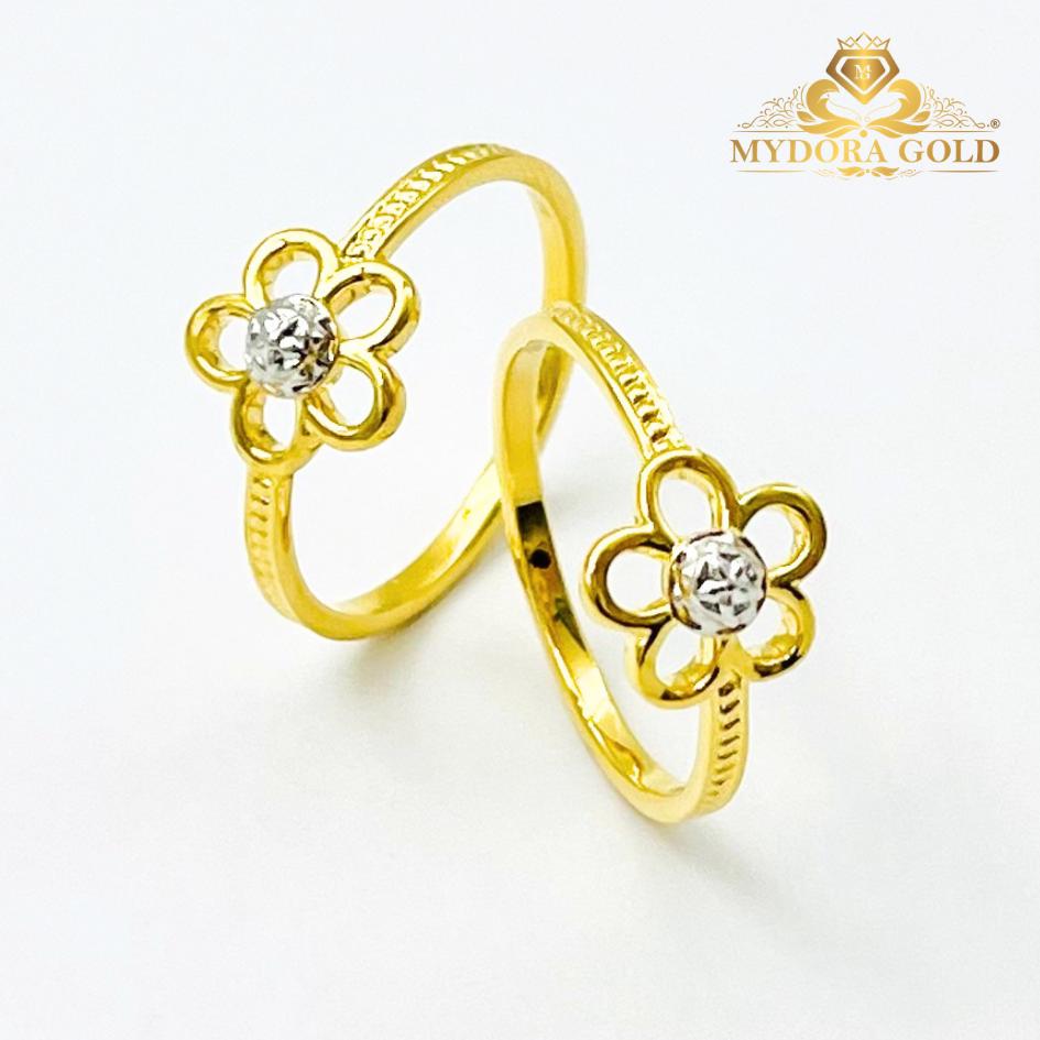 MYDORA Cincin Minimalist Bunga Daisy Manis (5G) l EMAS 916/22K