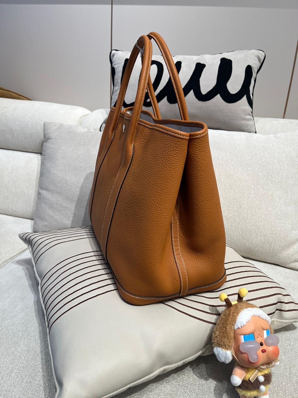 Hermes Garden Party 36 Stamp X Gold TC牛皮 100%Authentic, 98%New ✅Dust bag ✅Box