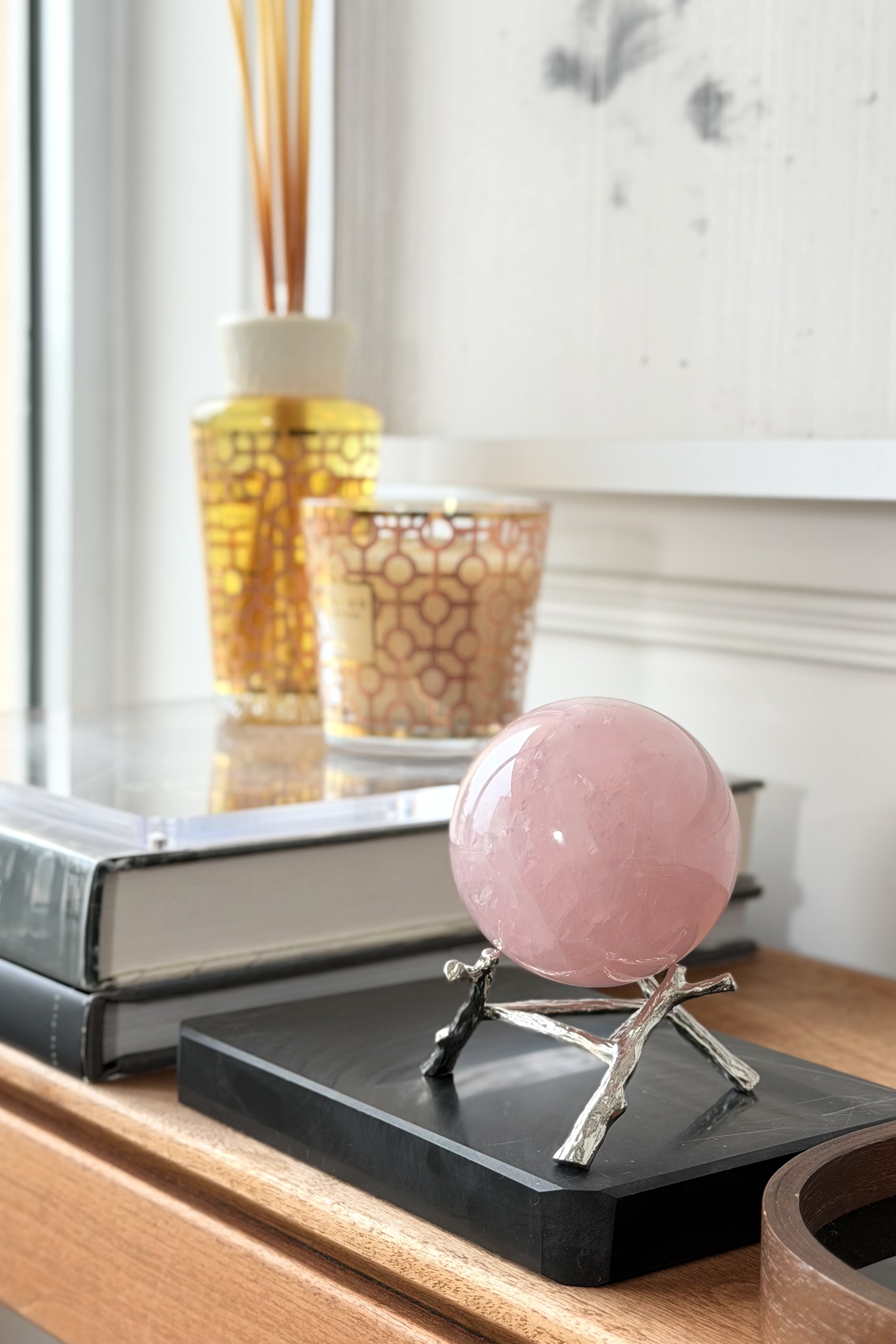 ༒7.1cm 粉水晶球༒ RQ.aA3C11Gmt8-RA28-39s