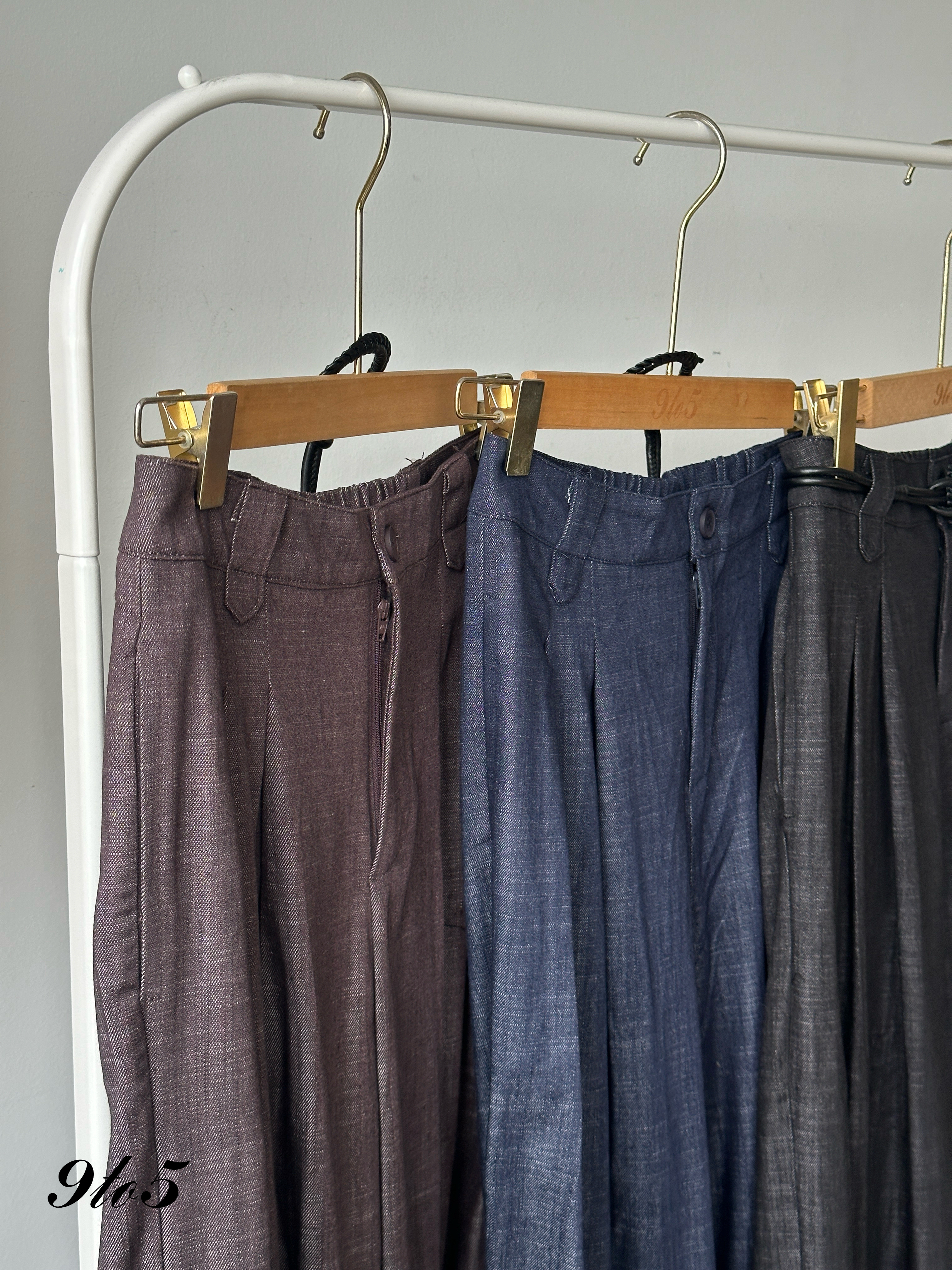 S1825 Wide Leg Long Pants - 3 Colors 