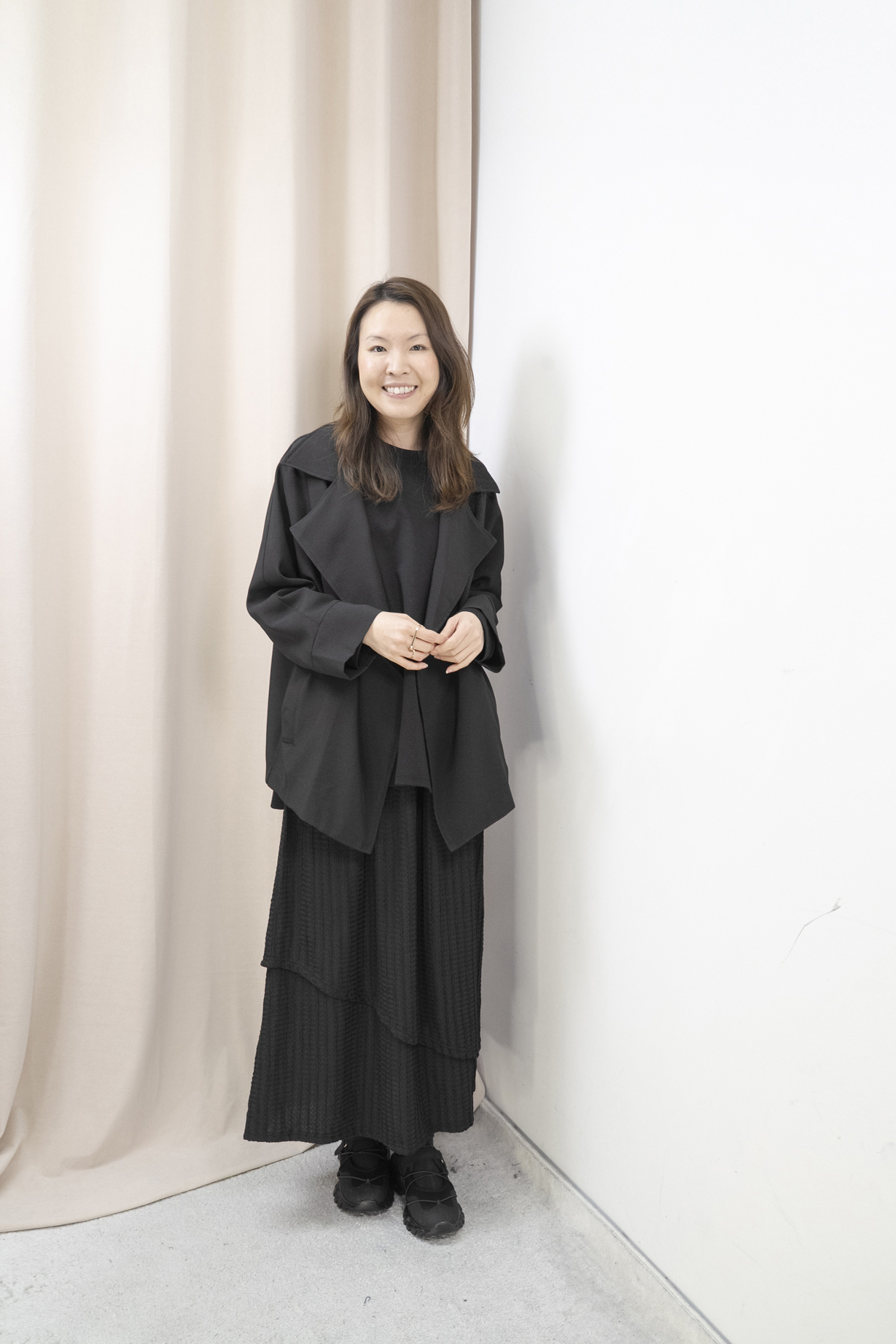 推薦！Smart Causal 必備大翻領西外（黑色）