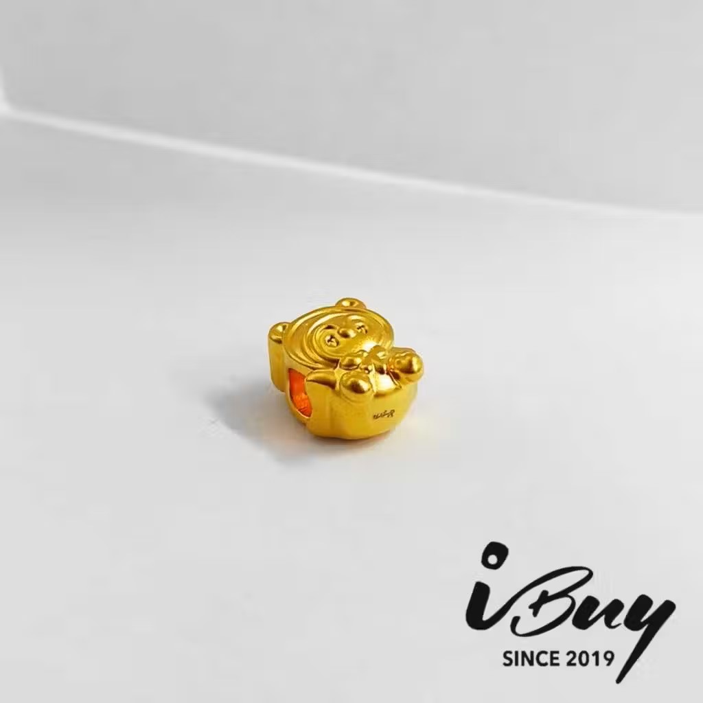 916 HARD GOLD BABY PENGUIN CHARM BEAD 916 硬金 企鹅宝宝串咀
