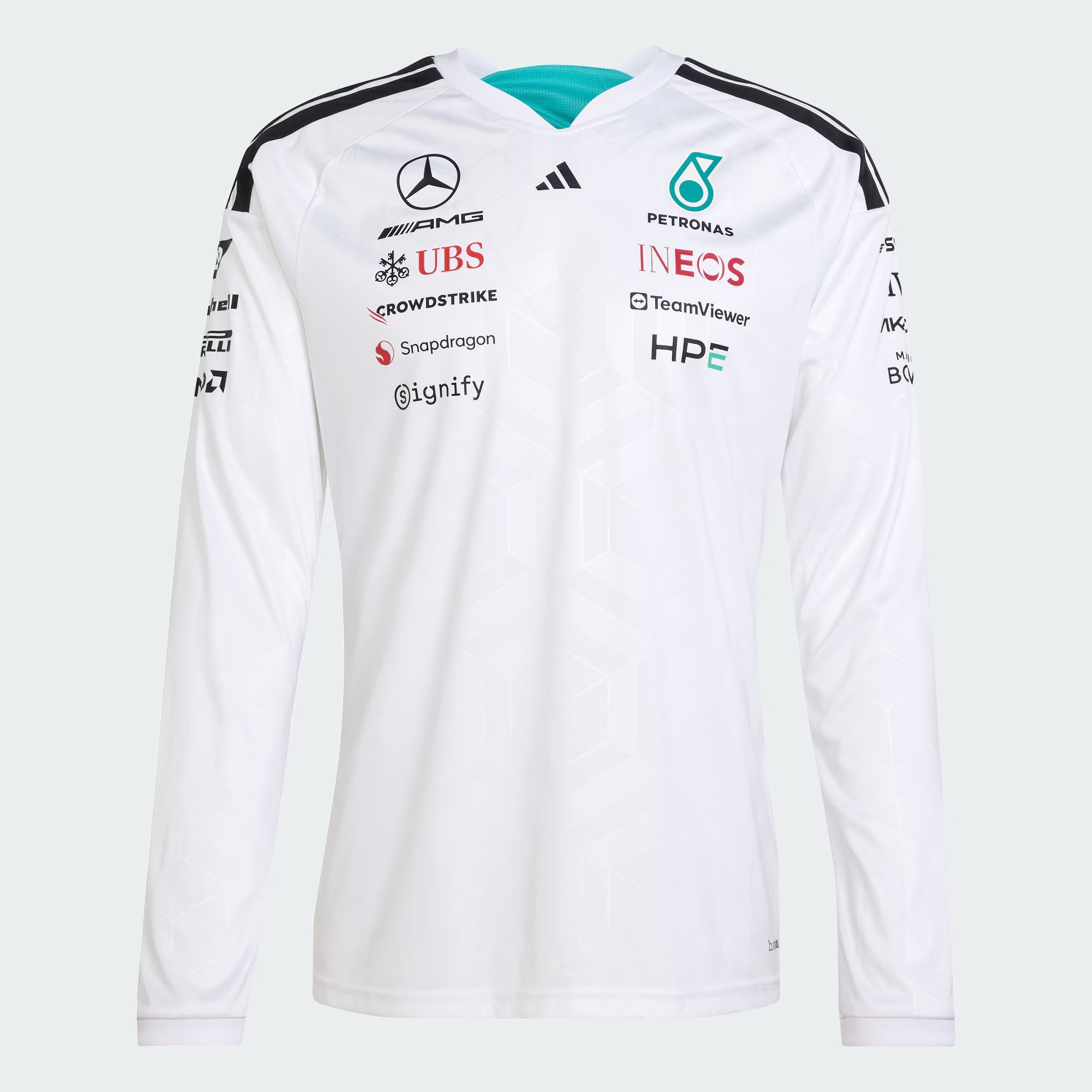 Adidas F1 Mercedes Benz 平治車隊 2026 白色車手長袖隊服 KF0147