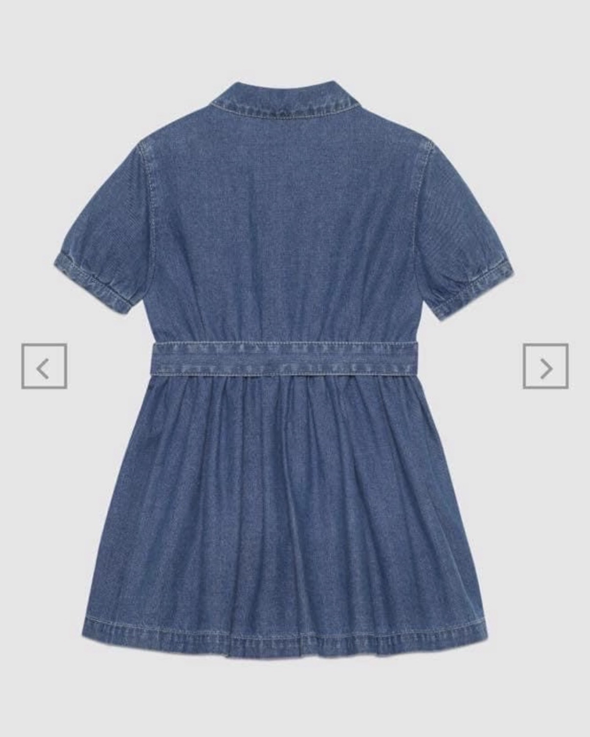 Gucci kids心心鈕牛仔連身裙