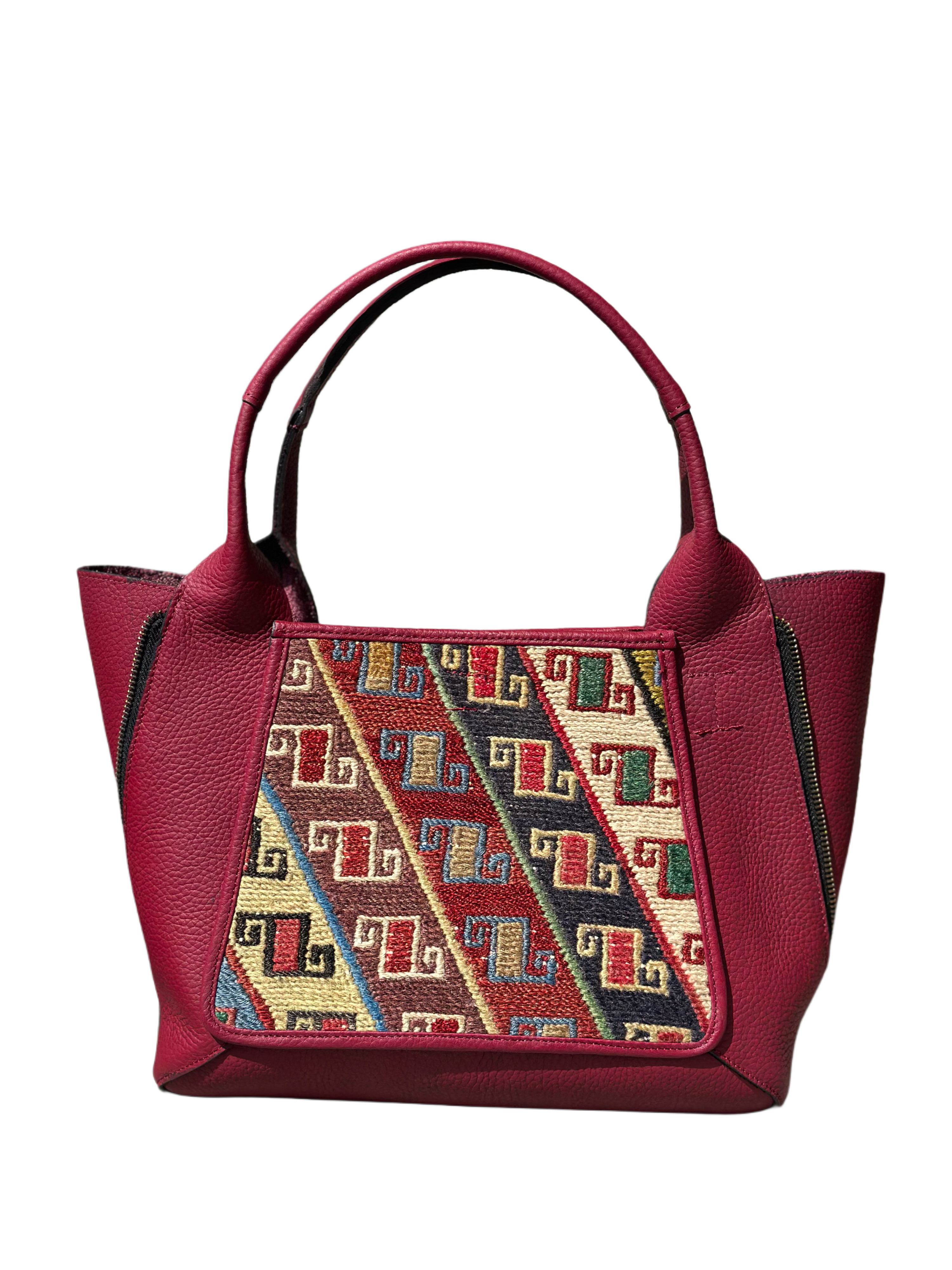 K20 土耳其真皮地氈手袋（酒紅色）