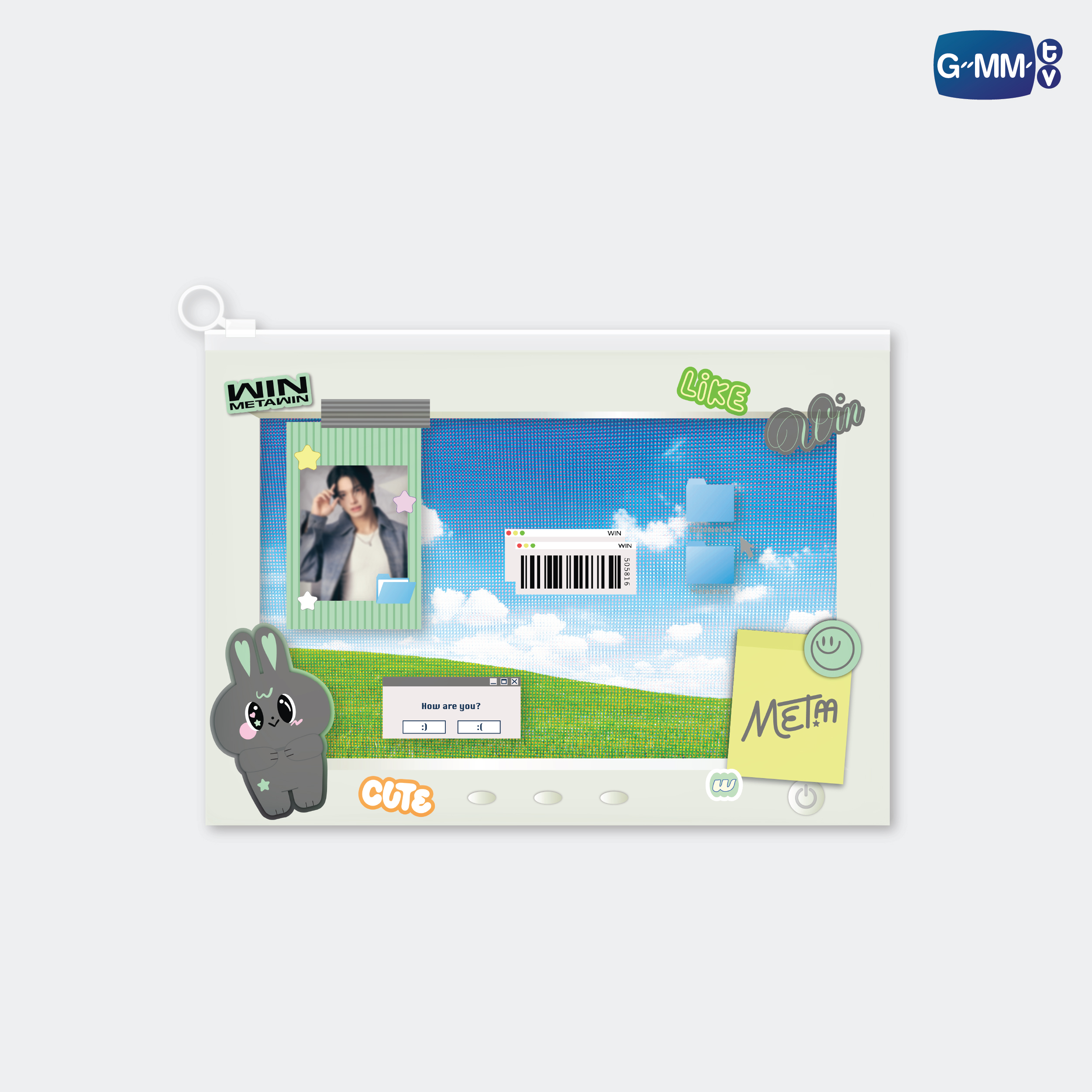 METAA CHARACTER POCKET ZIP FOLDER