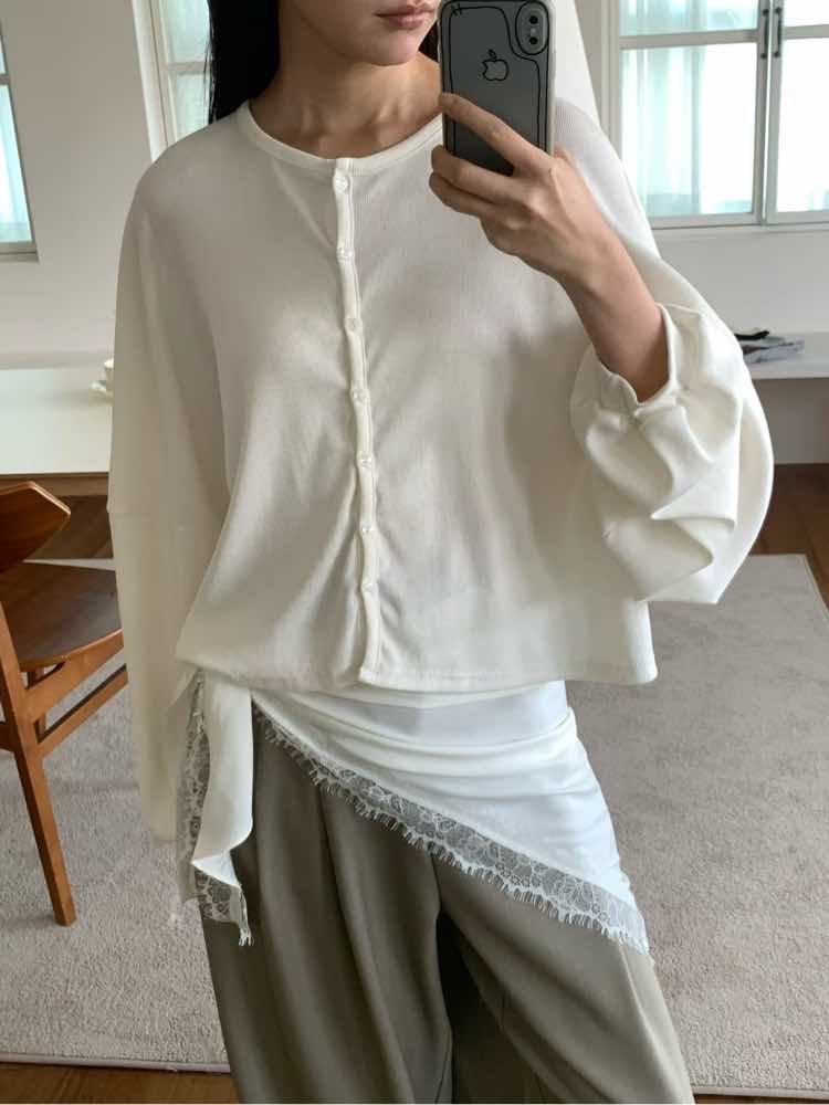 221048 淨色鬆身外套