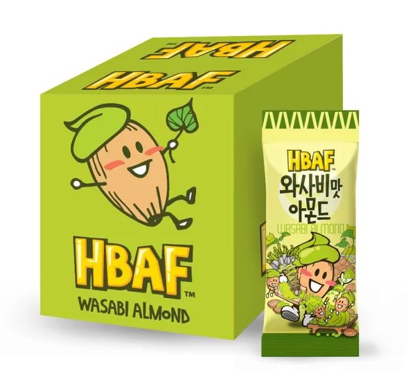  2件 HBAF 韓國 乾焗原粒杏仁 (芥末味) 30g 此日期或之前食用：2027.4.2