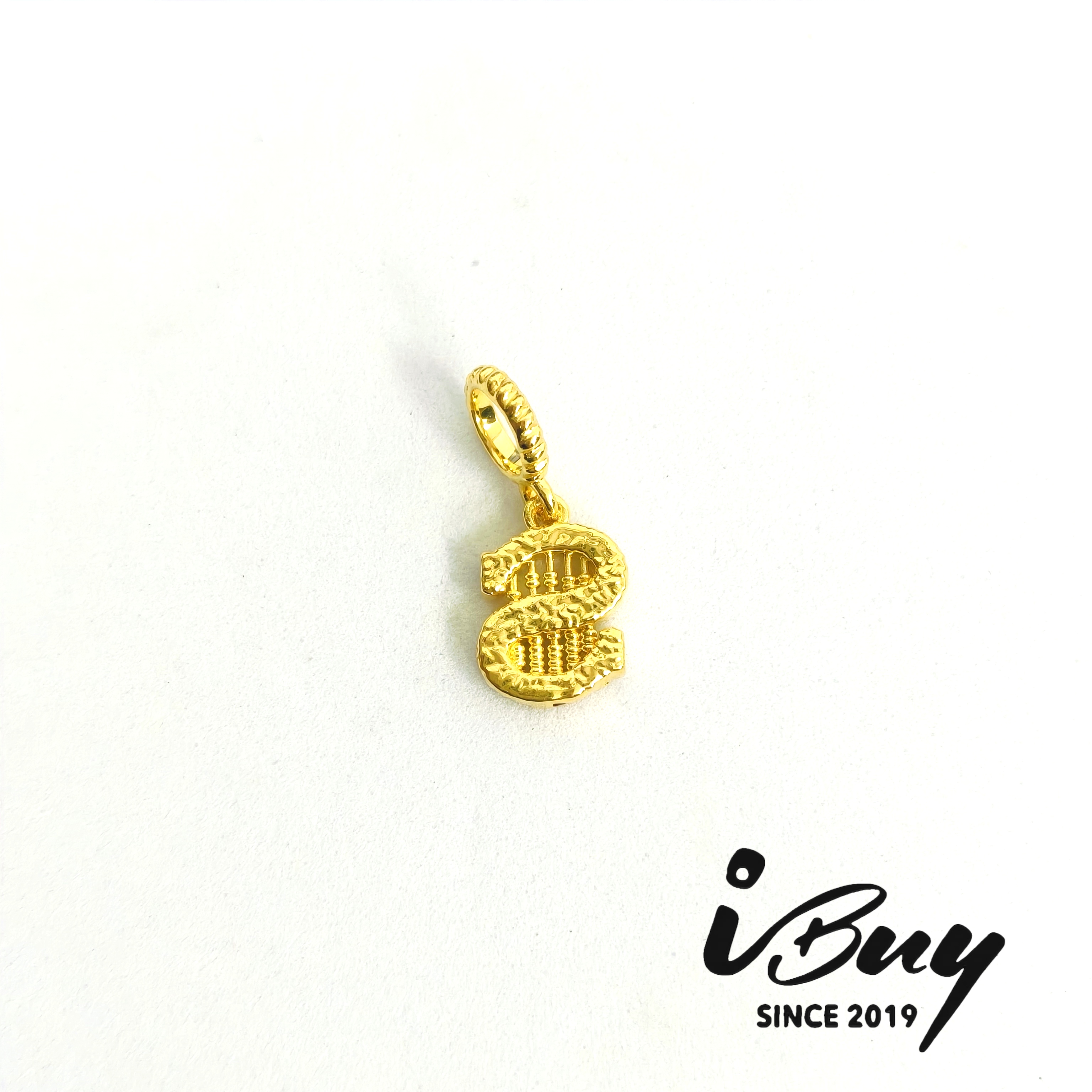 916 HARD GOLD $ ABACUS CHARM 916 硬金 $算盘串咀
