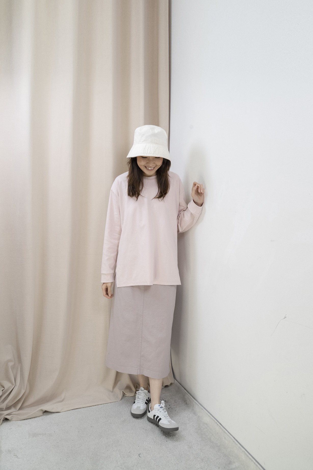 新色！棉質直筒全橡筋腰半身裙（3色）