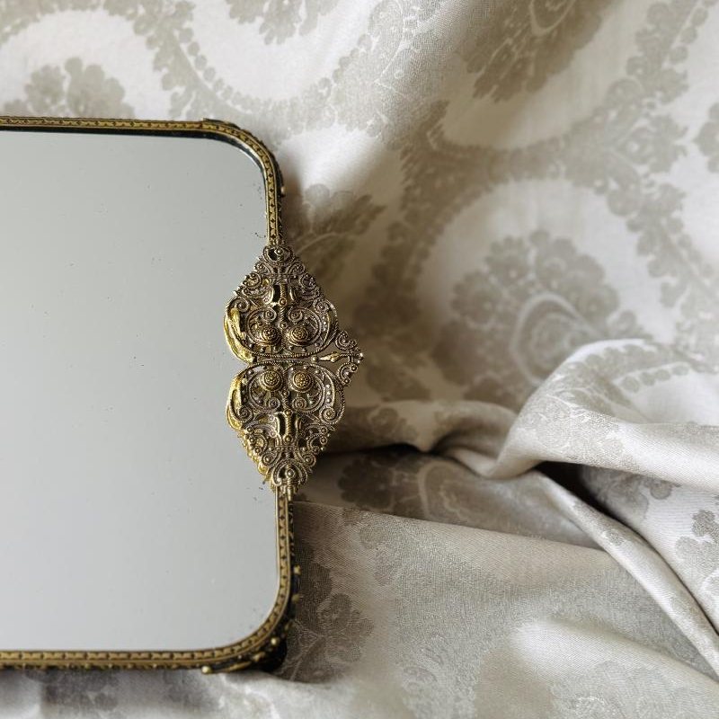 Vintage c.a. 1940-50s Made in England Regent of London Mirror Tray Vanity Tray- 20 x 30cm (MT2496)