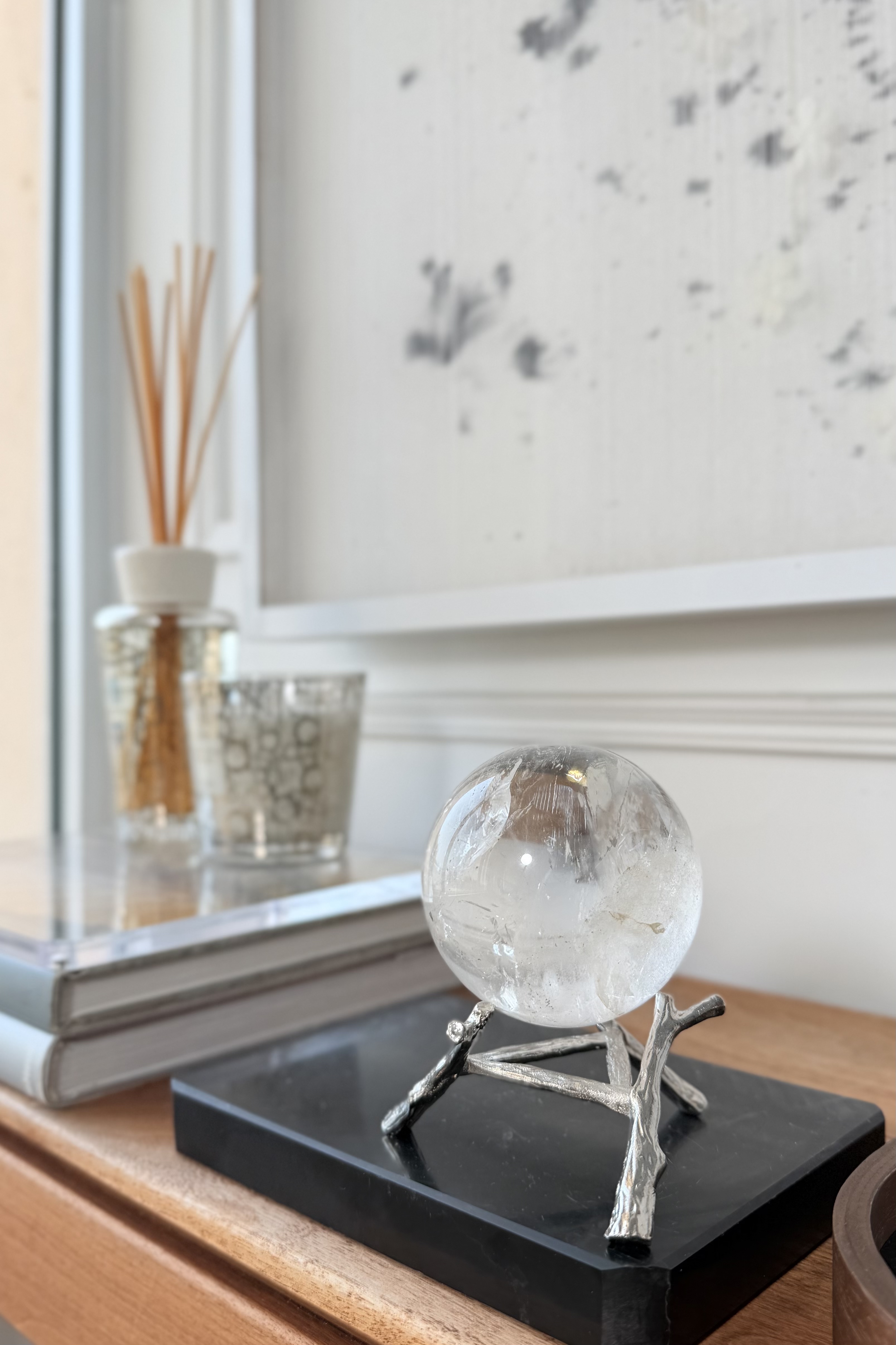 ༒6.95cm白水晶球༒ CQ.6AC5AGA88-RA10*1A8