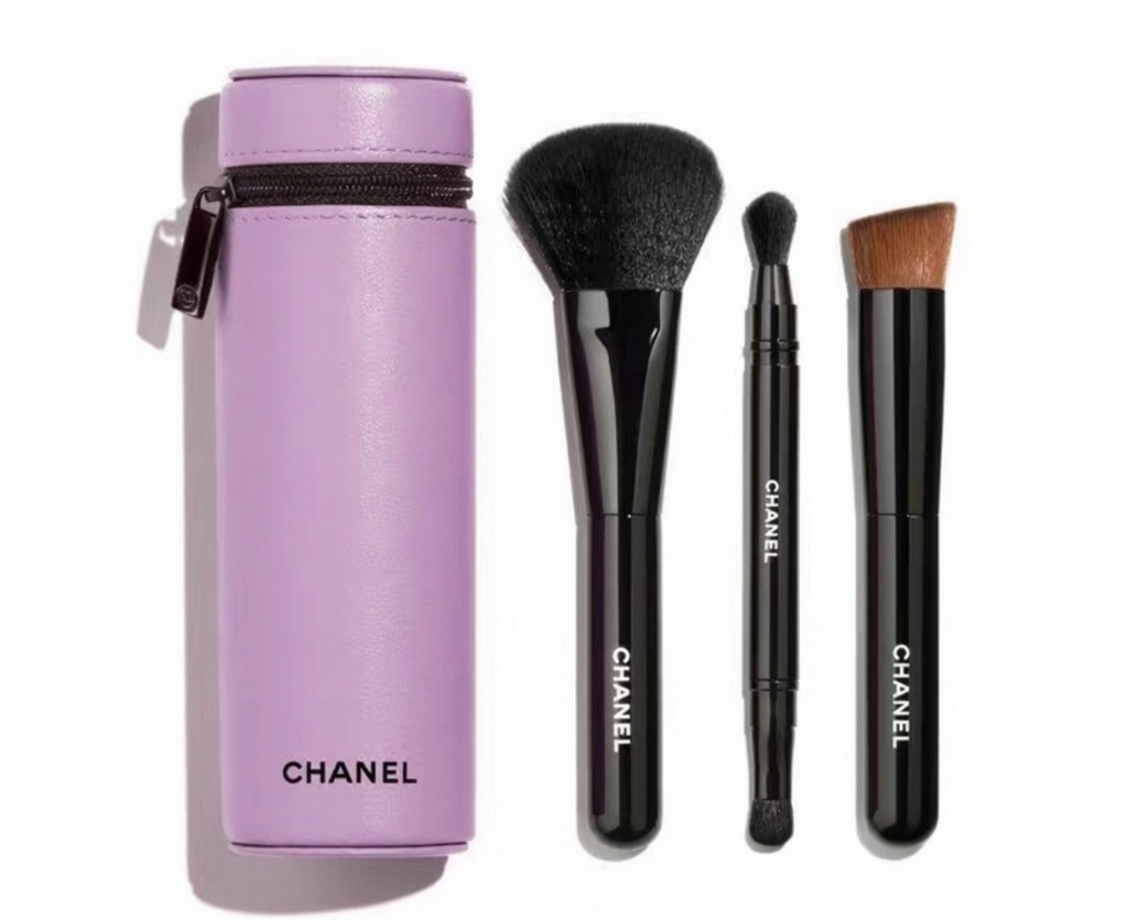 Chanel 限量贈品粉紅化妝掃三件套裝