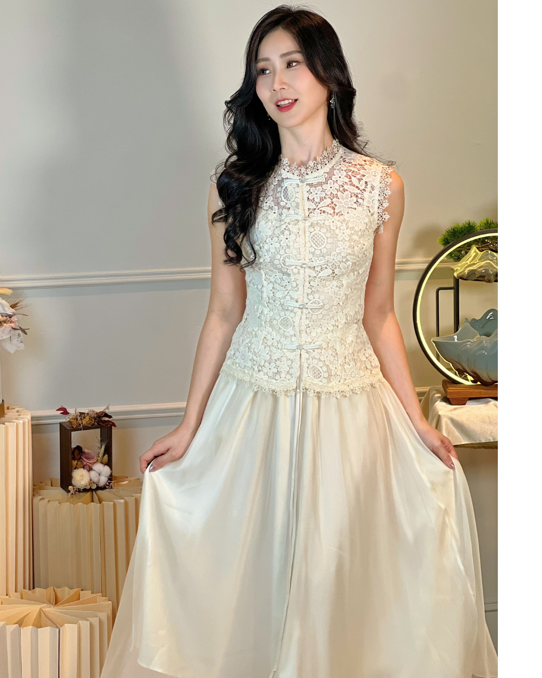 5103 Natividad Mesh A Line Skirt 