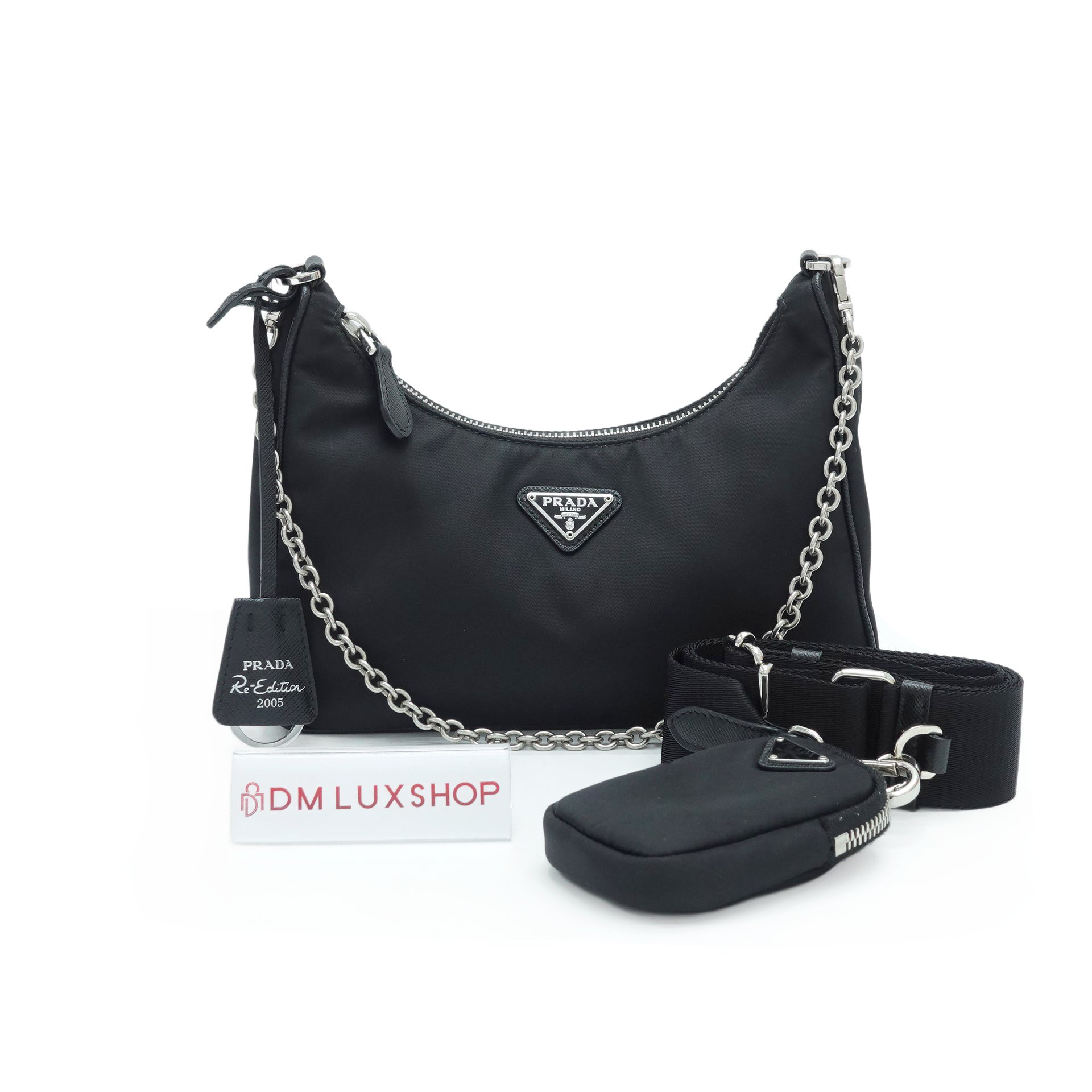 Prada Black Nylon 3 in 1