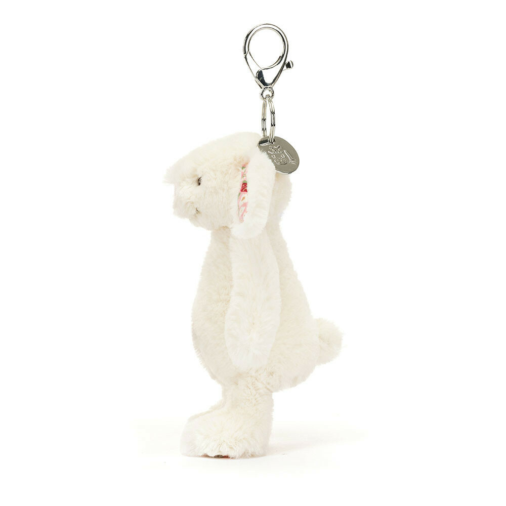 JELLYCAT Blossom Cream Bunny 'Berry' Bag Charm 碎花奶白兔兔鎖匙扣 (新版)