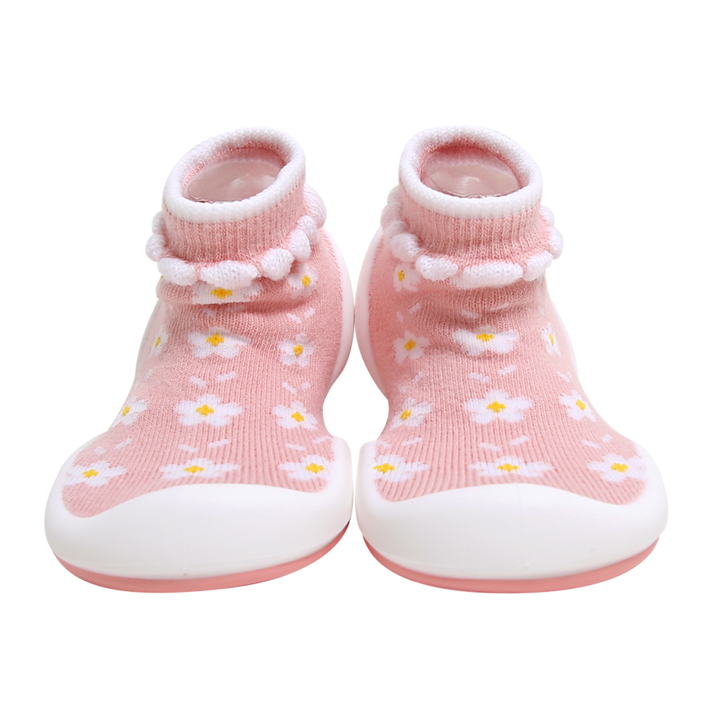 KOMUELLO 幼兒學行襪鞋 - 粉紅小花園