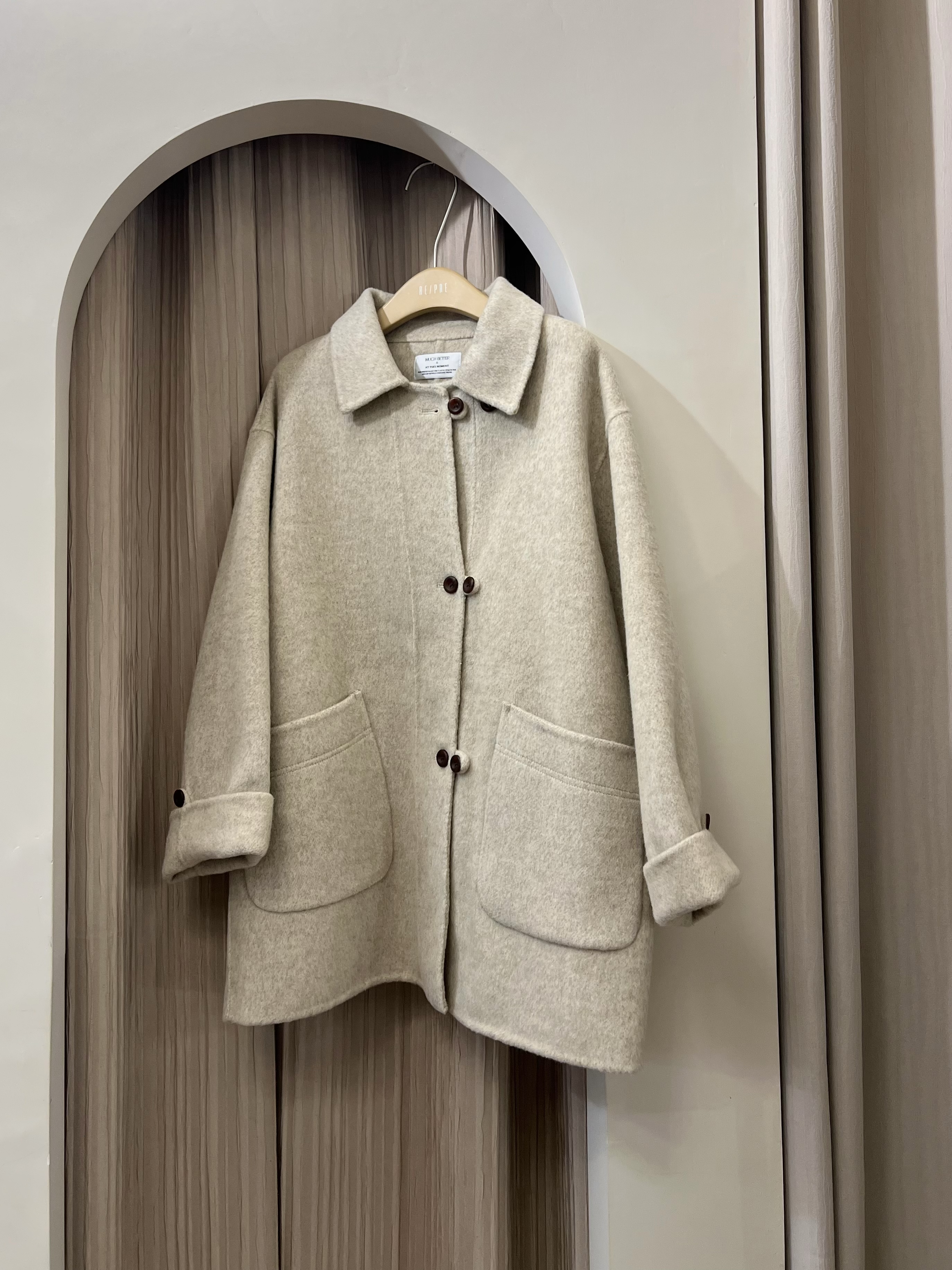 燕麥色羊絨Jacket