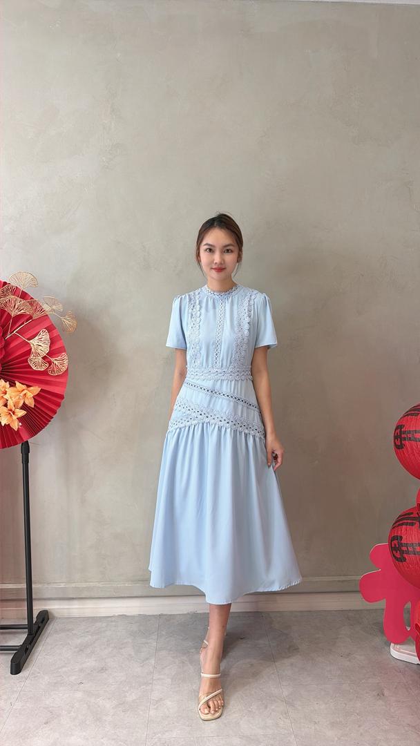 M-D12768 Ruby Lace Cut Dress