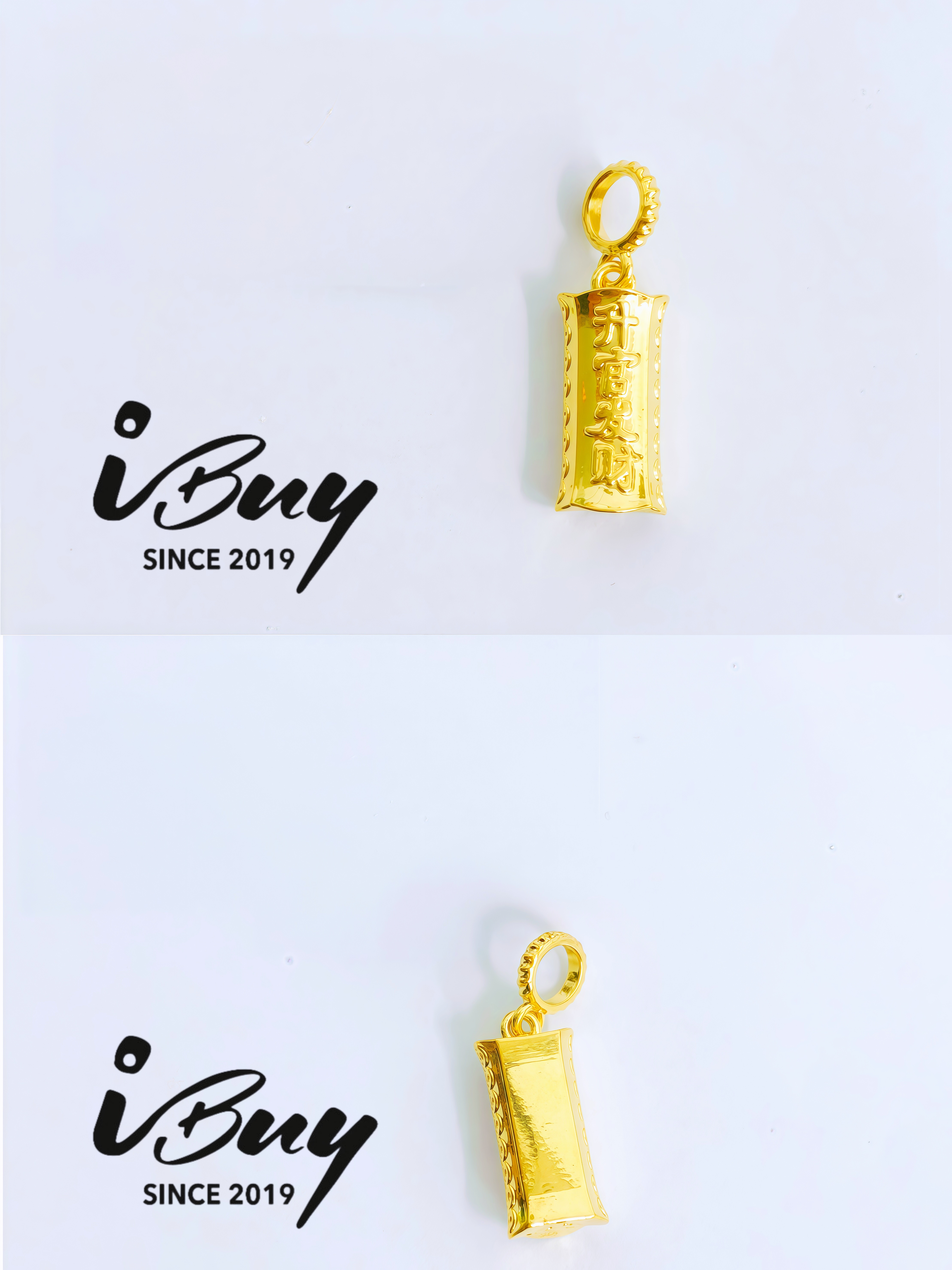 916 HARD GOLD POSPERITY AND PROMOTION AMULET CHARM 916 硬金 升官发财串咀