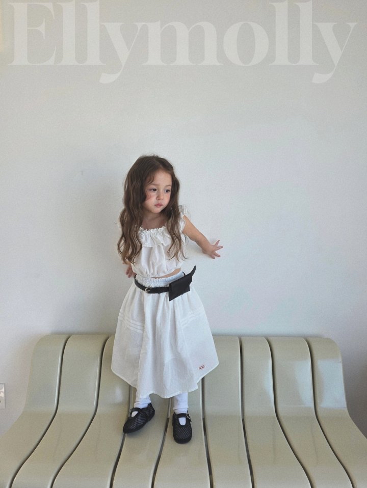 Ellymolly | Frill Blouse(Pink/Cream size7(100-110)