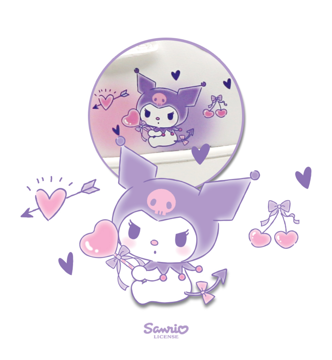 🇰🇷預訂 韓國直送🇰🇷Sanrio Kuromi人物印花魔術貼波鞋