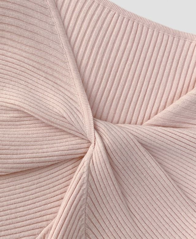 【上班/休閒】溫柔扭結直紋上衣