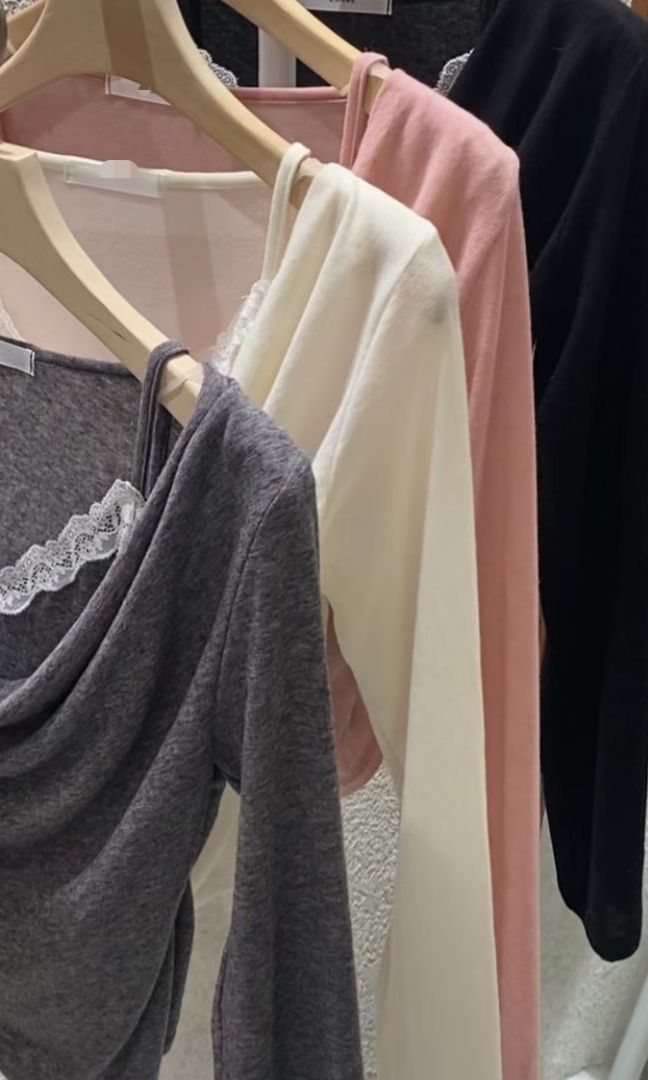 【約會/溫柔】喱士領假兩件修身上衣