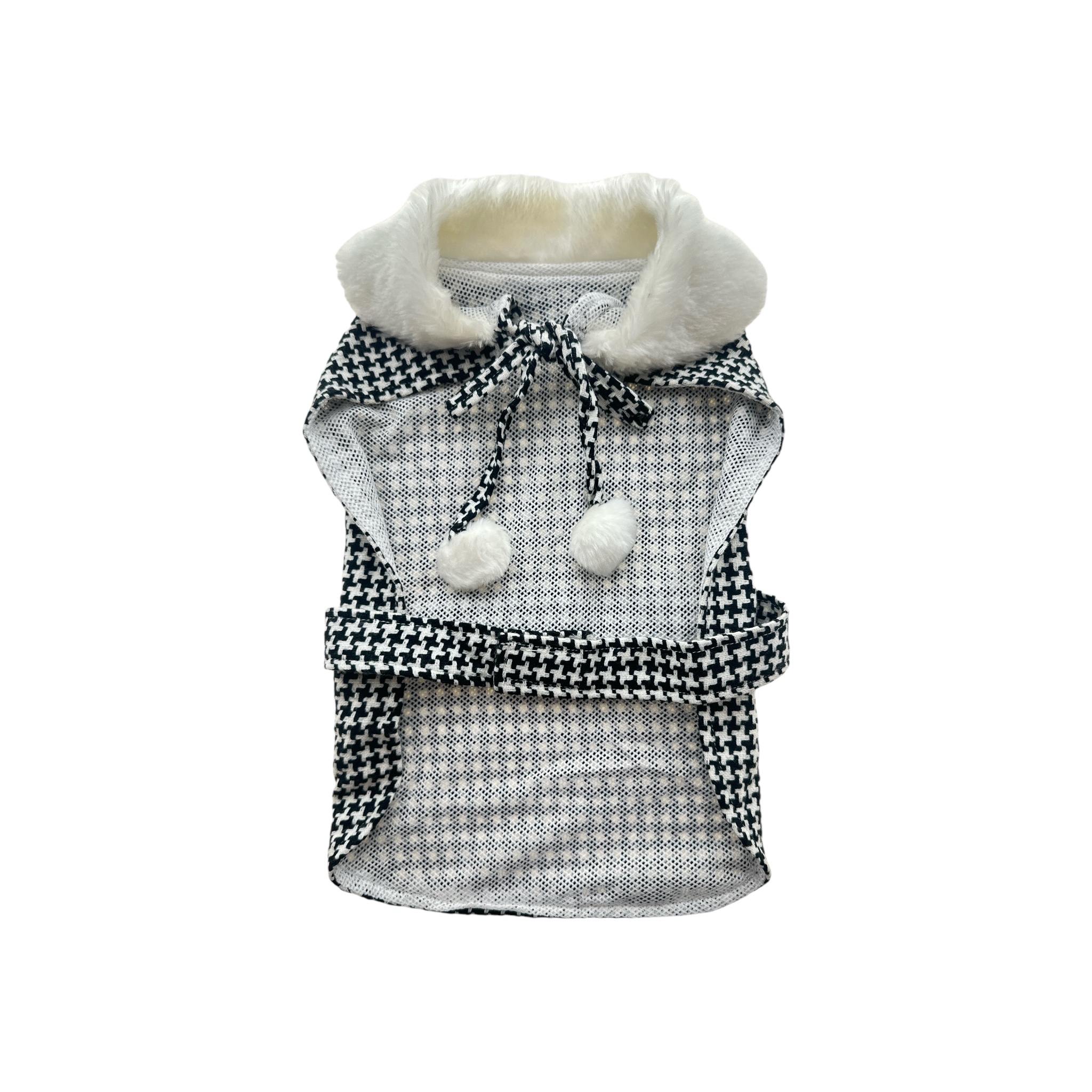 S007  白色毛披肩 white fur shawl