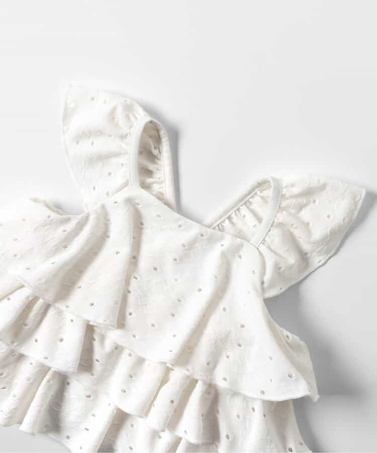 🇯🇵預訂 日本直送🇯🇵Apres les cours兩色多層蕾絲荷葉邊分體泳衣