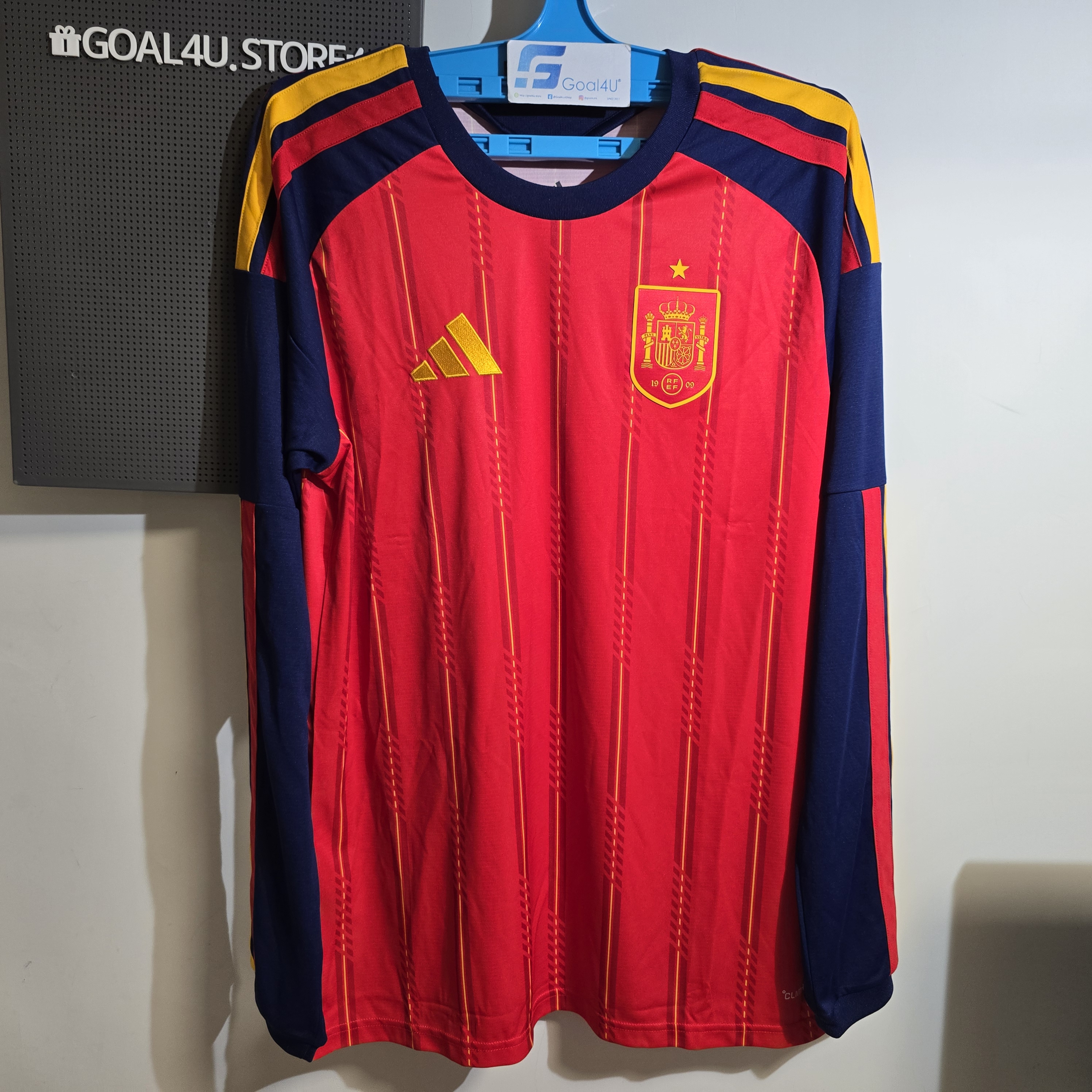 Adidas Spain 西班牙 2025-26 主場長袖球迷版球衣 (可加印字章) JZ5786