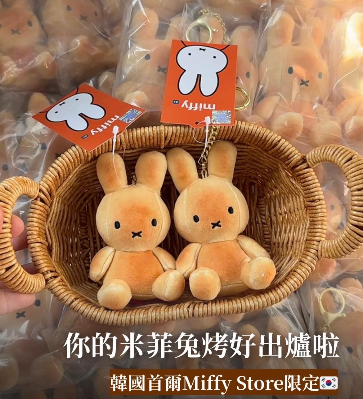 韓國🇰🇷直送@限時預購🔛大熱Miffy烤麵包鑰匙扣
