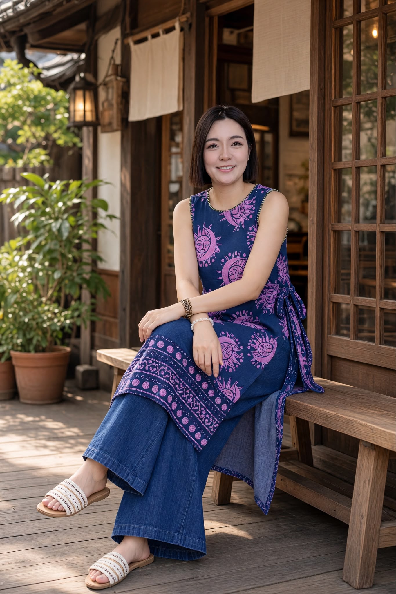 3519 Purple Sun And Moon Side Ribbon IN OP