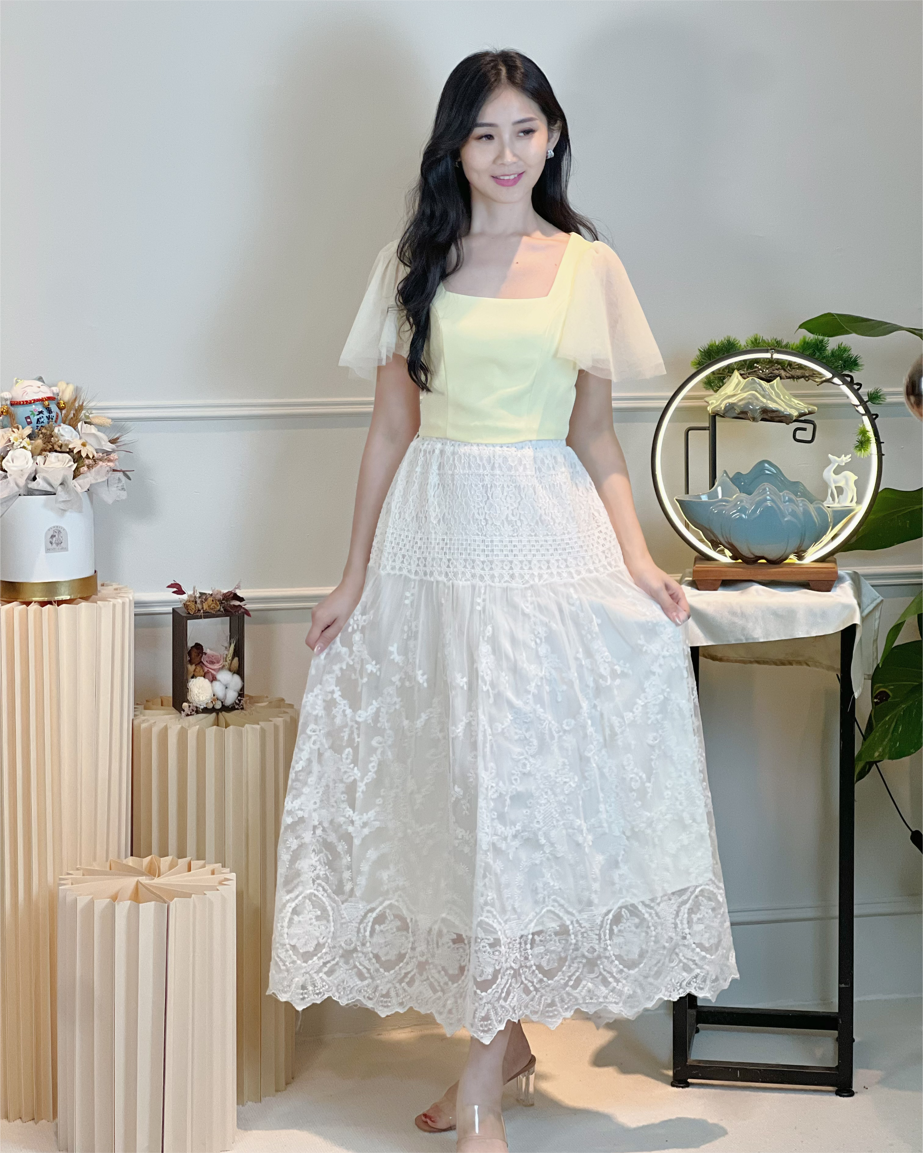 5100 Harper Riley Lacey A Line Skirt 
