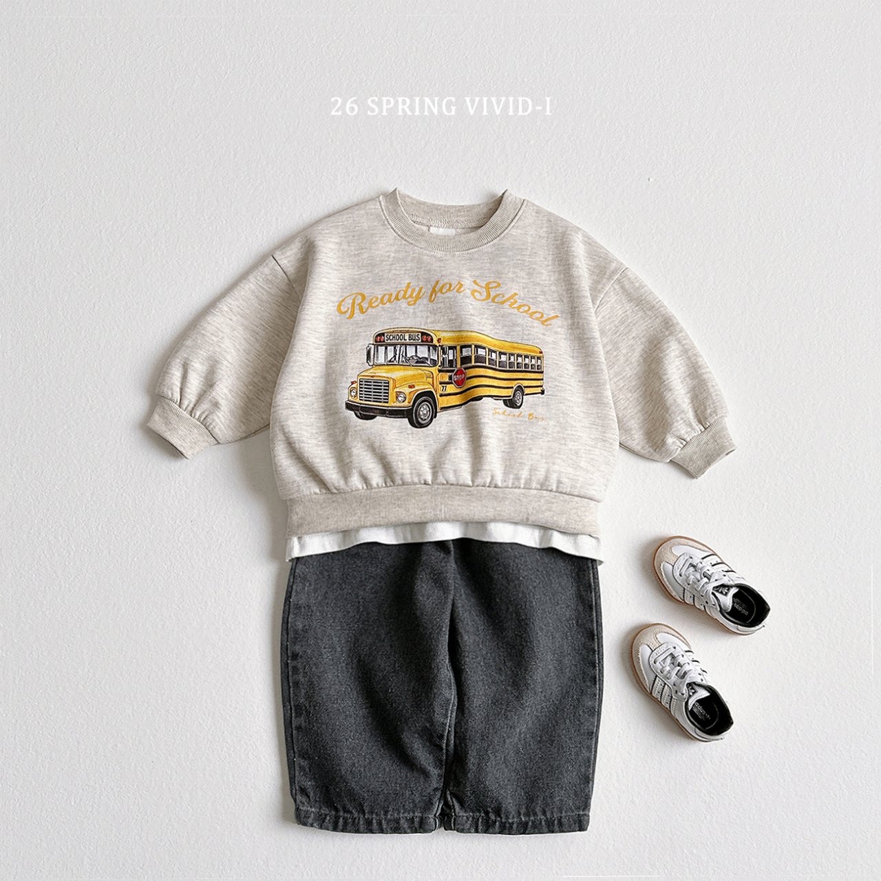 🌸預訂 韓國直送🌸🇰🇷VIVIDI三色車車印花寬鬆衛衣